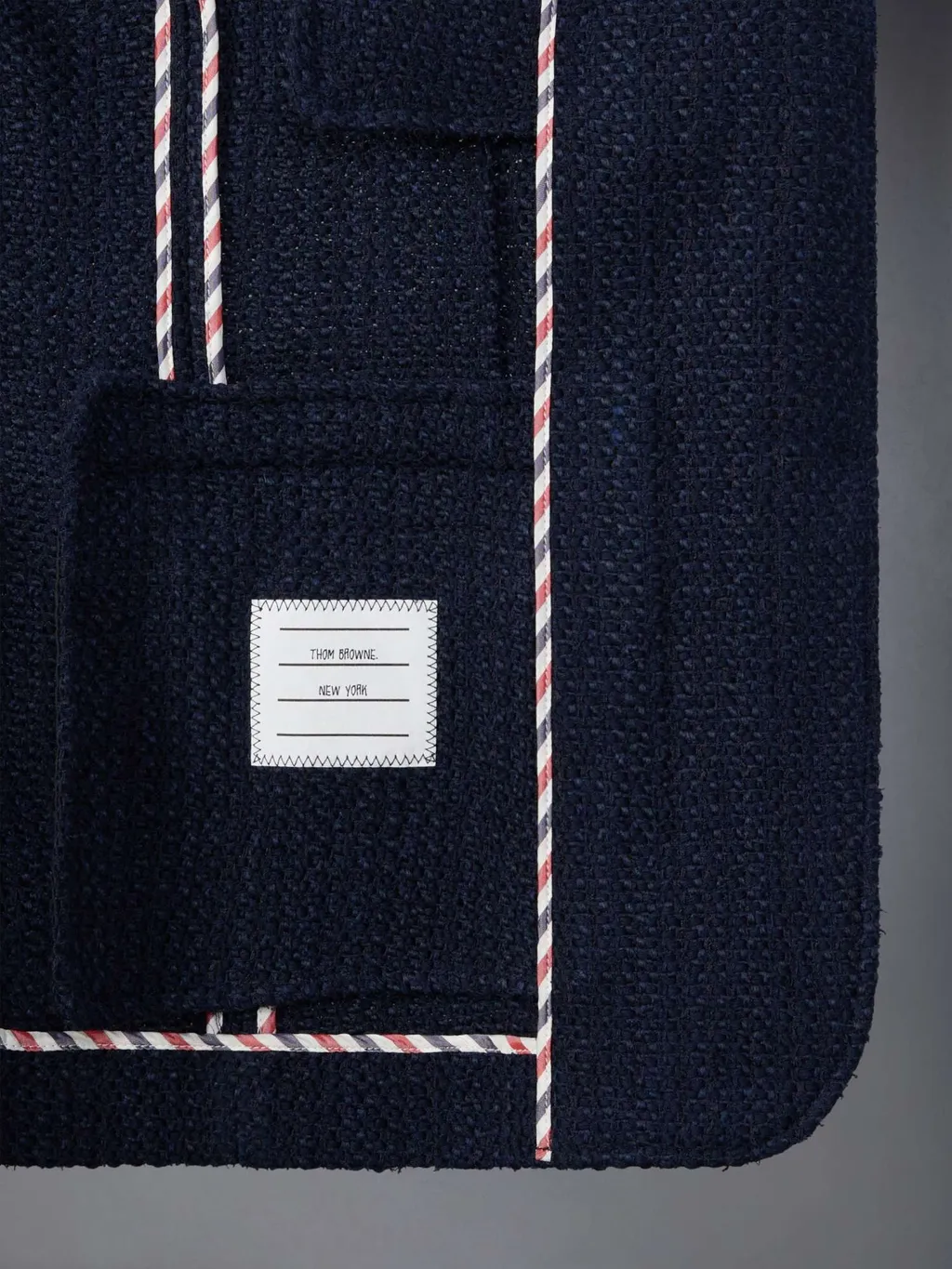 Rwb-Striped Tweed Shirt Jacket