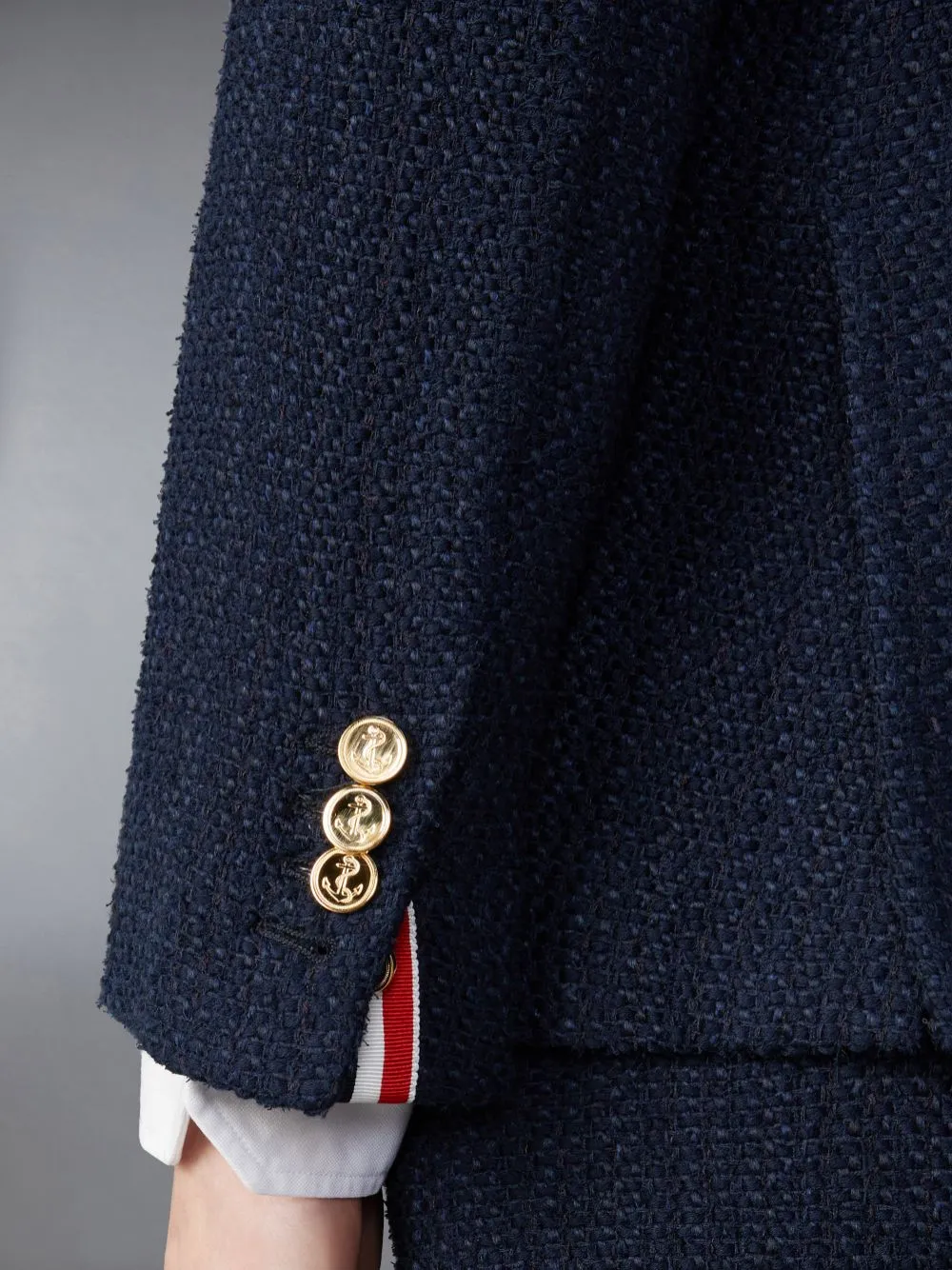 Rwb-Striped Tweed Shirt Jacket