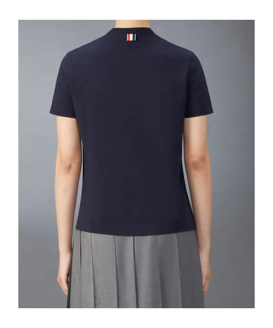 Rose-Embroidered Crewneck T-Shirt