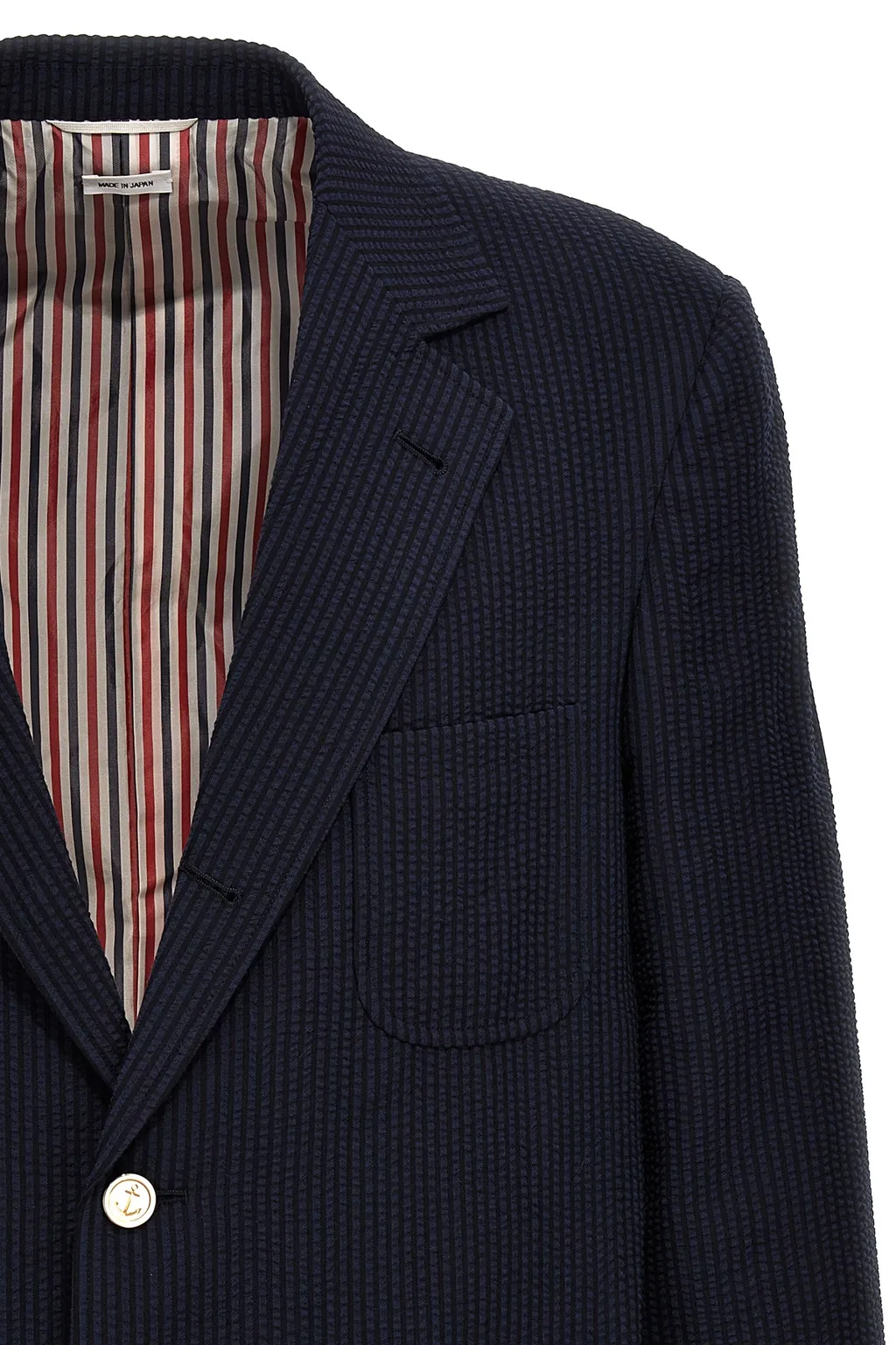 Single Breasted Seersucker Blazer