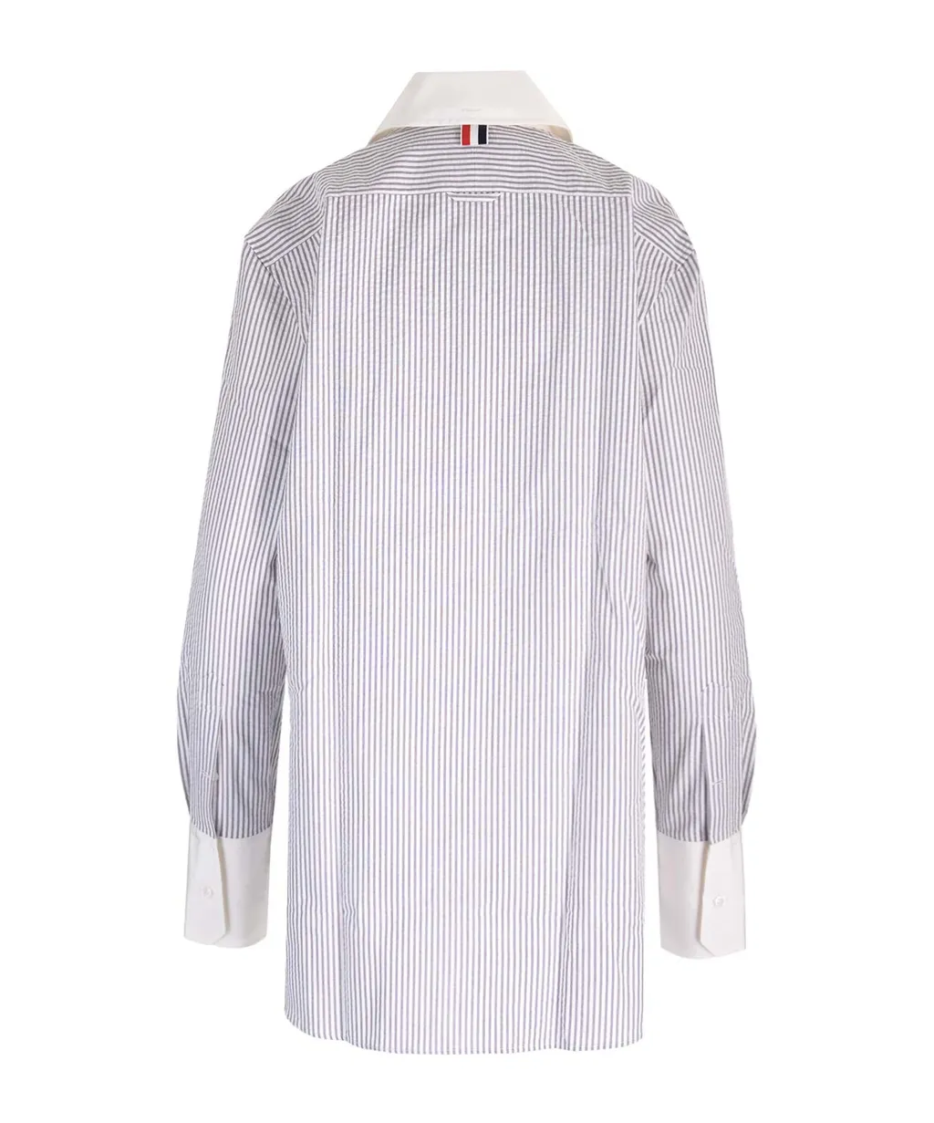 Seersucker Striped Shirt