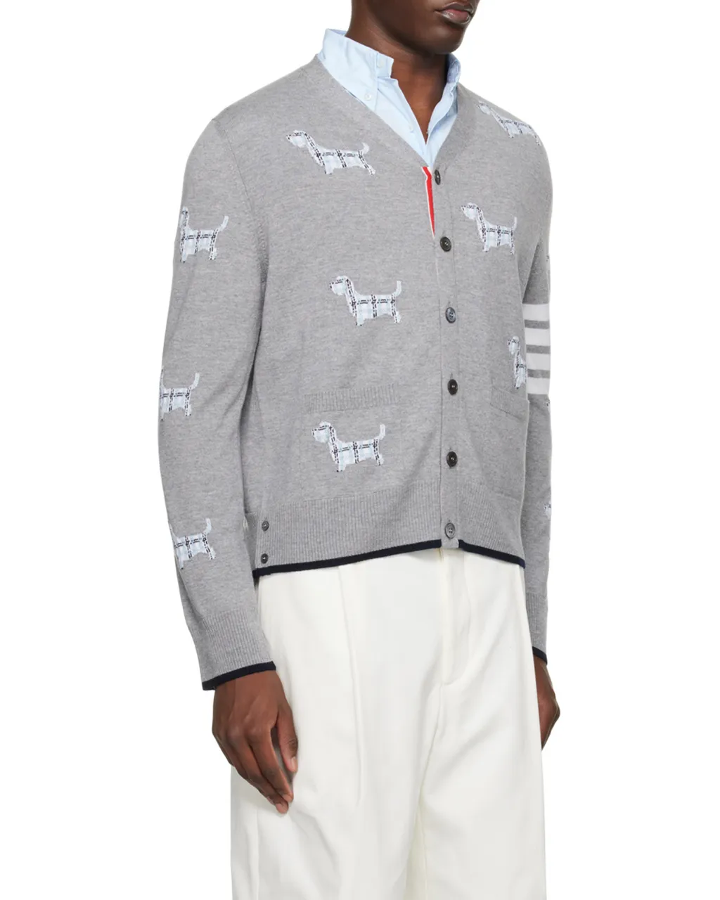 4-Bar V-Neck Hector Cardigan