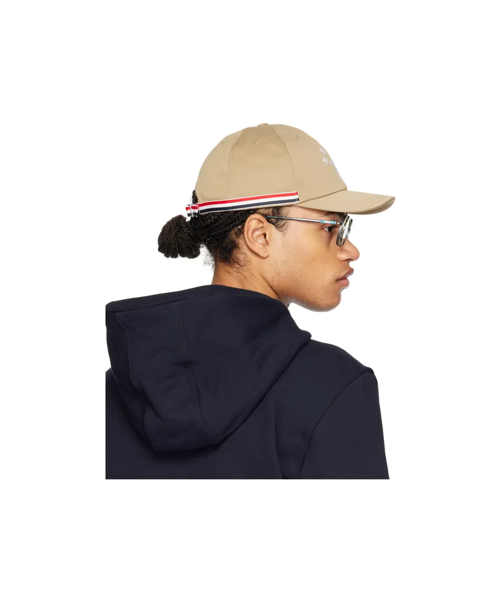 Embroidered Turtle Cotton Cap
