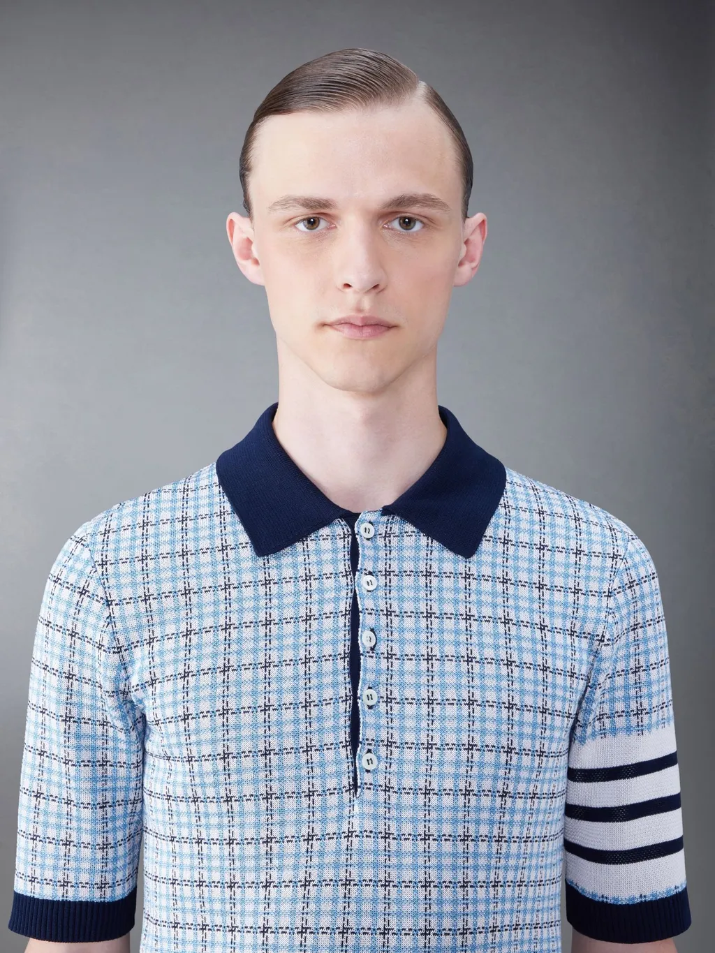 Check Jacquard Polo Shirt