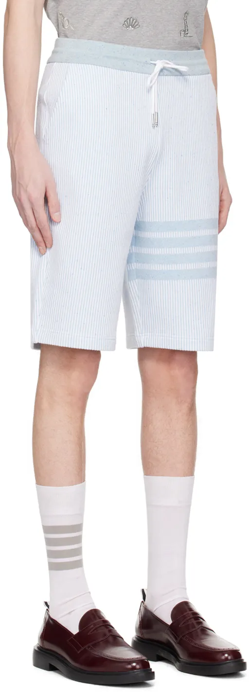 4-Bar Striped Drawstring Shorts