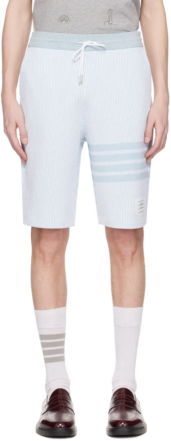 4-Bar Striped Drawstring Shorts