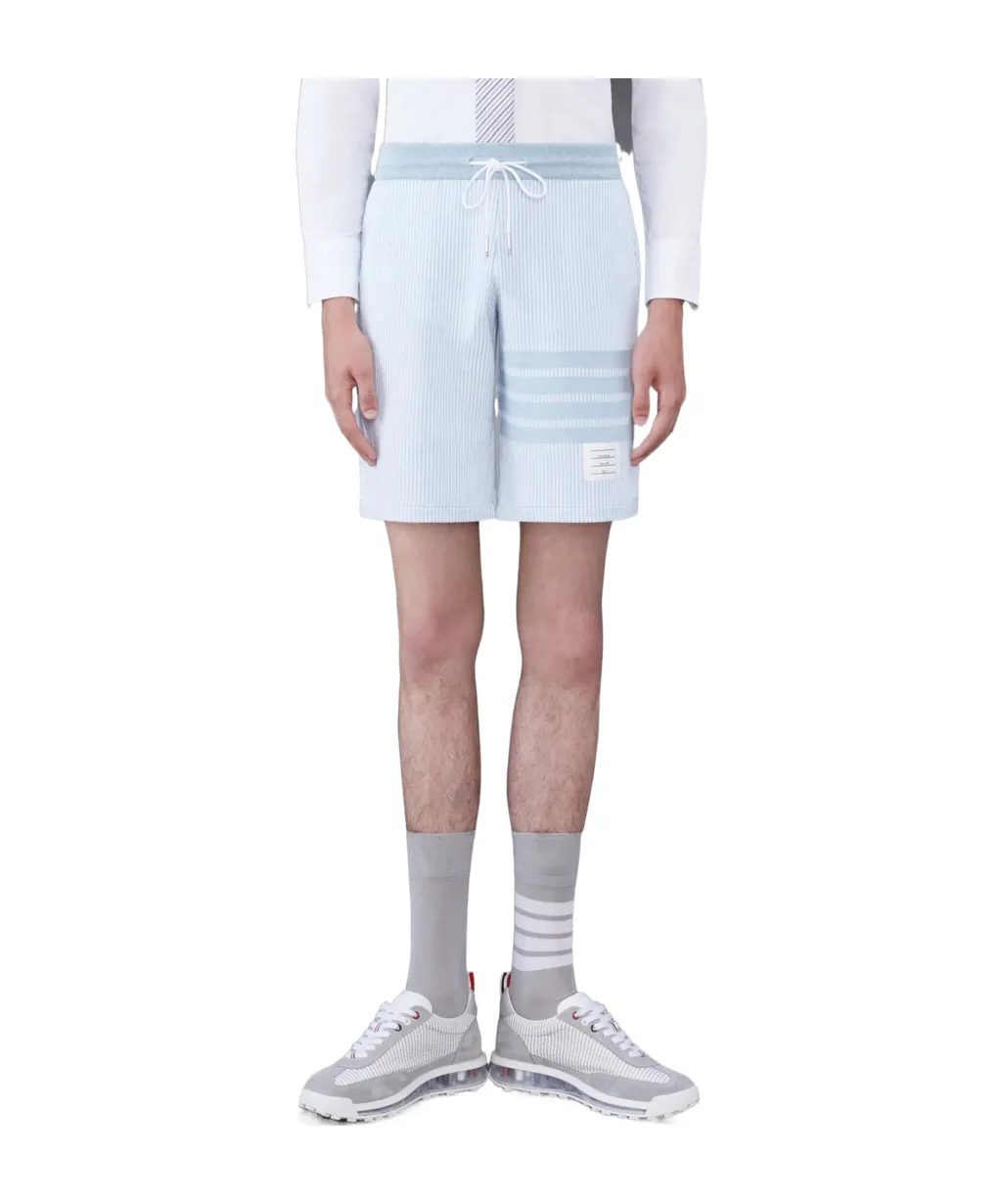 4-Bar Striped Drawstring Shorts