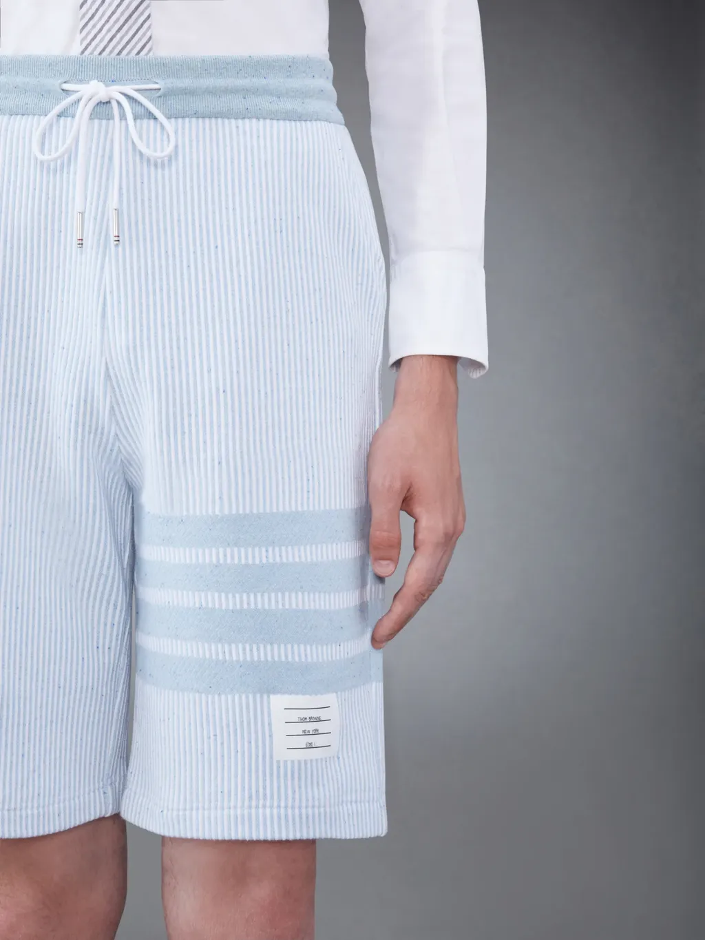 4-Bar Striped Drawstring Shorts
