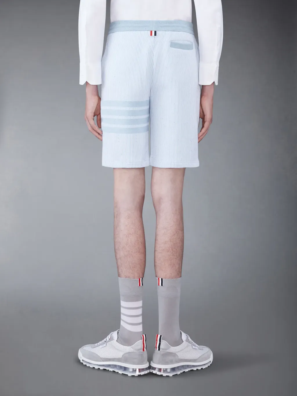 4-Bar Striped Drawstring Shorts