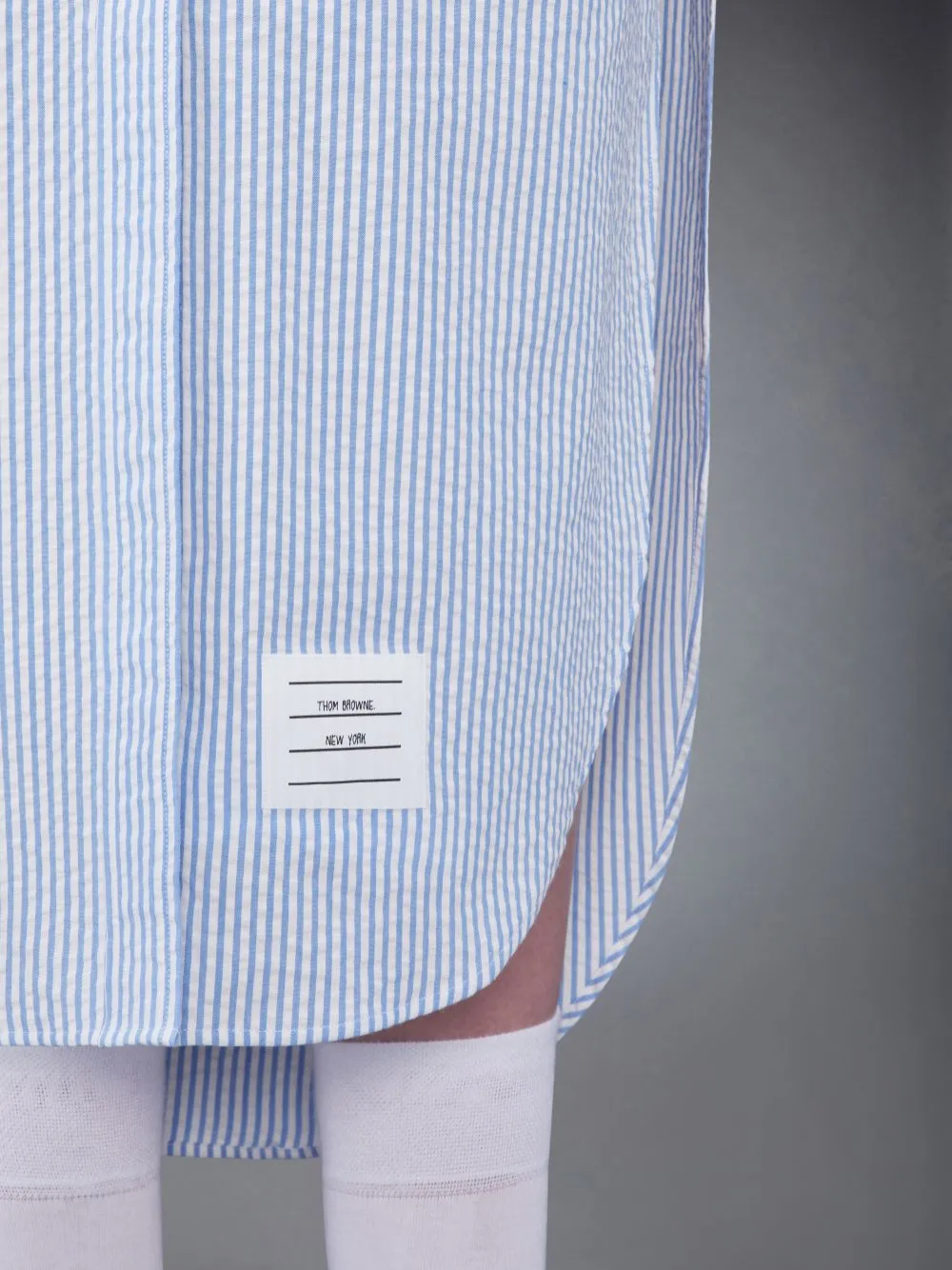Striped Button-Up Shirt Dress