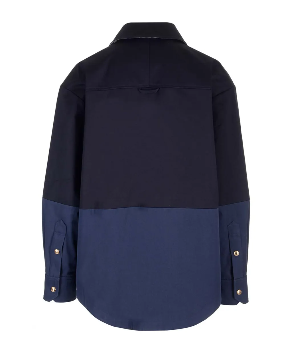 Two-Toned Button-Up Jacket