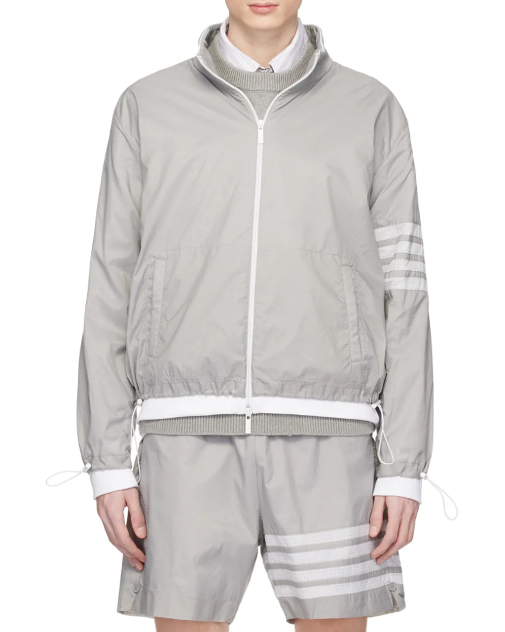 4-Bar Zipped Ripstop Jacket