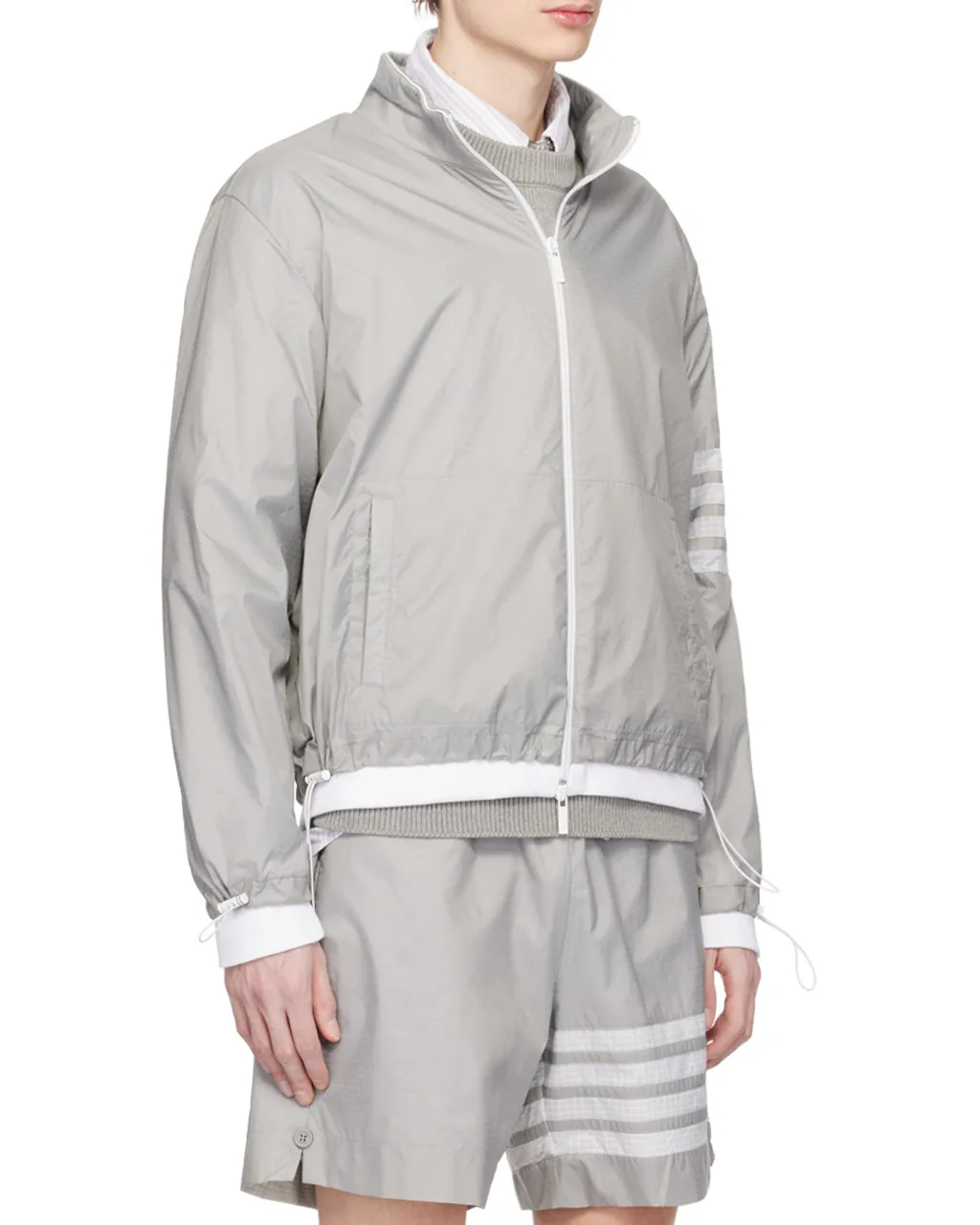 4-Bar Zipped Ripstop Jacket
