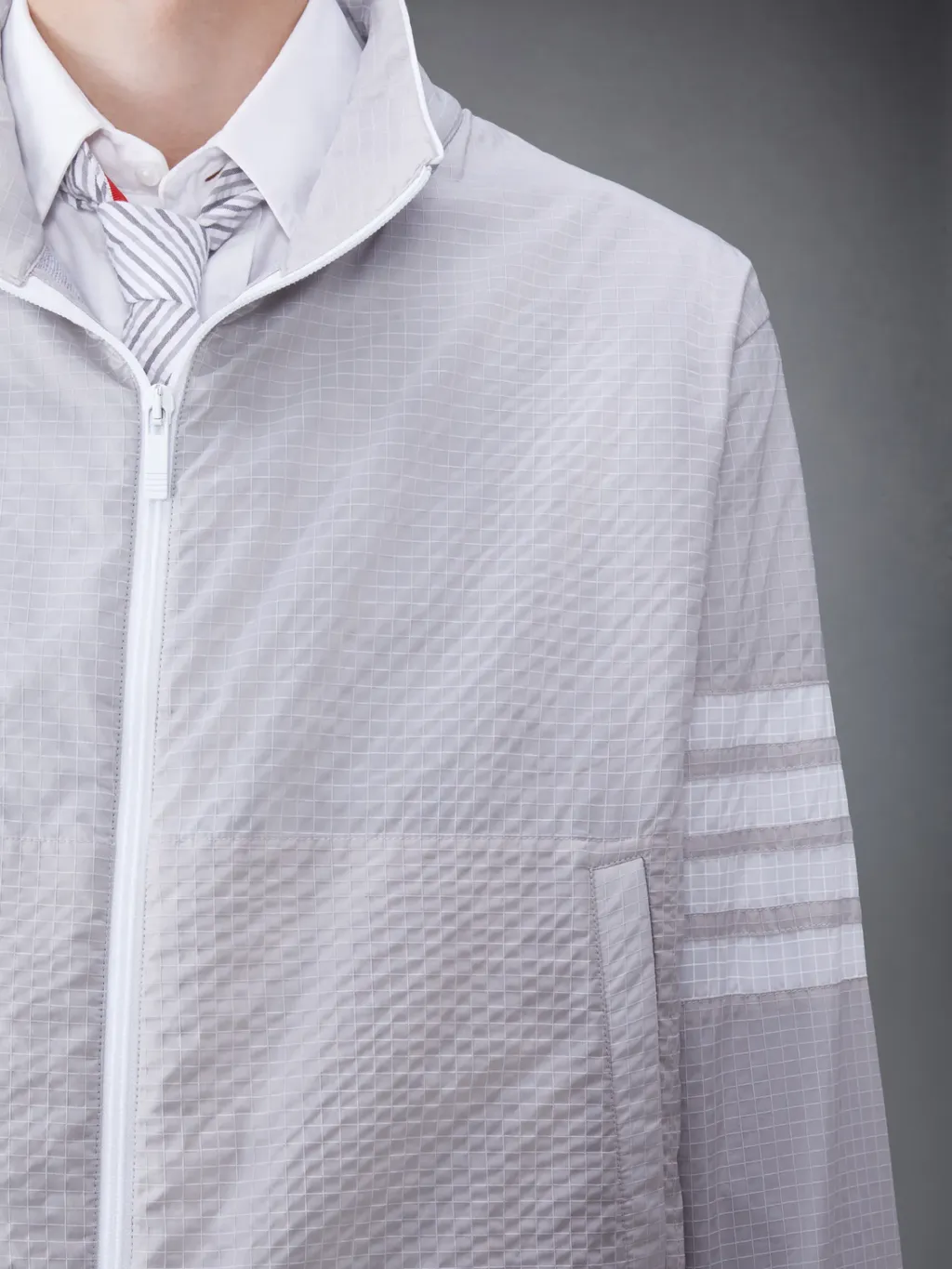 4-Bar Zipped Ripstop Jacket