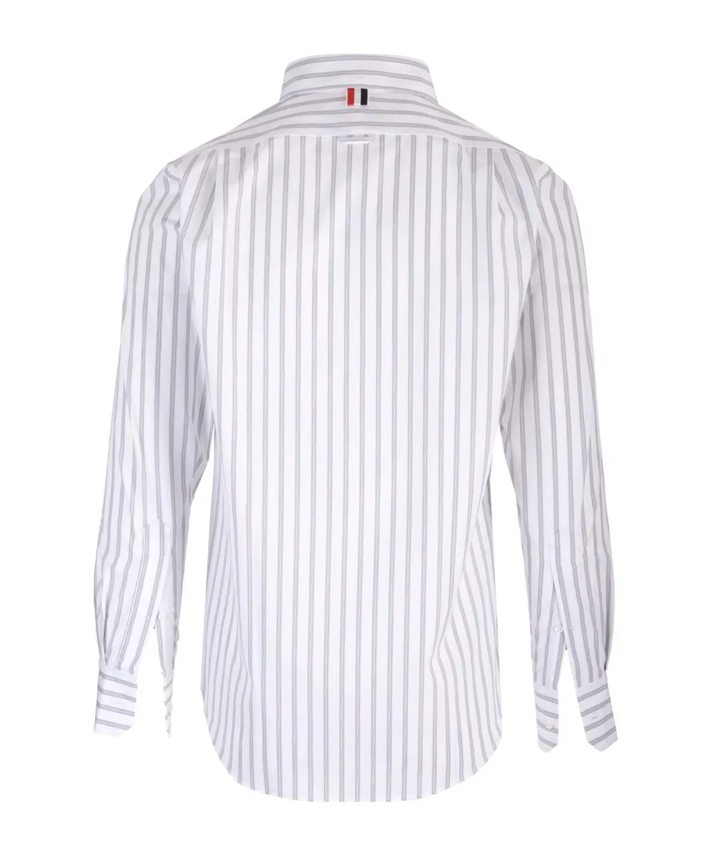 Striped Long-Sleeved Buttoned Shirt