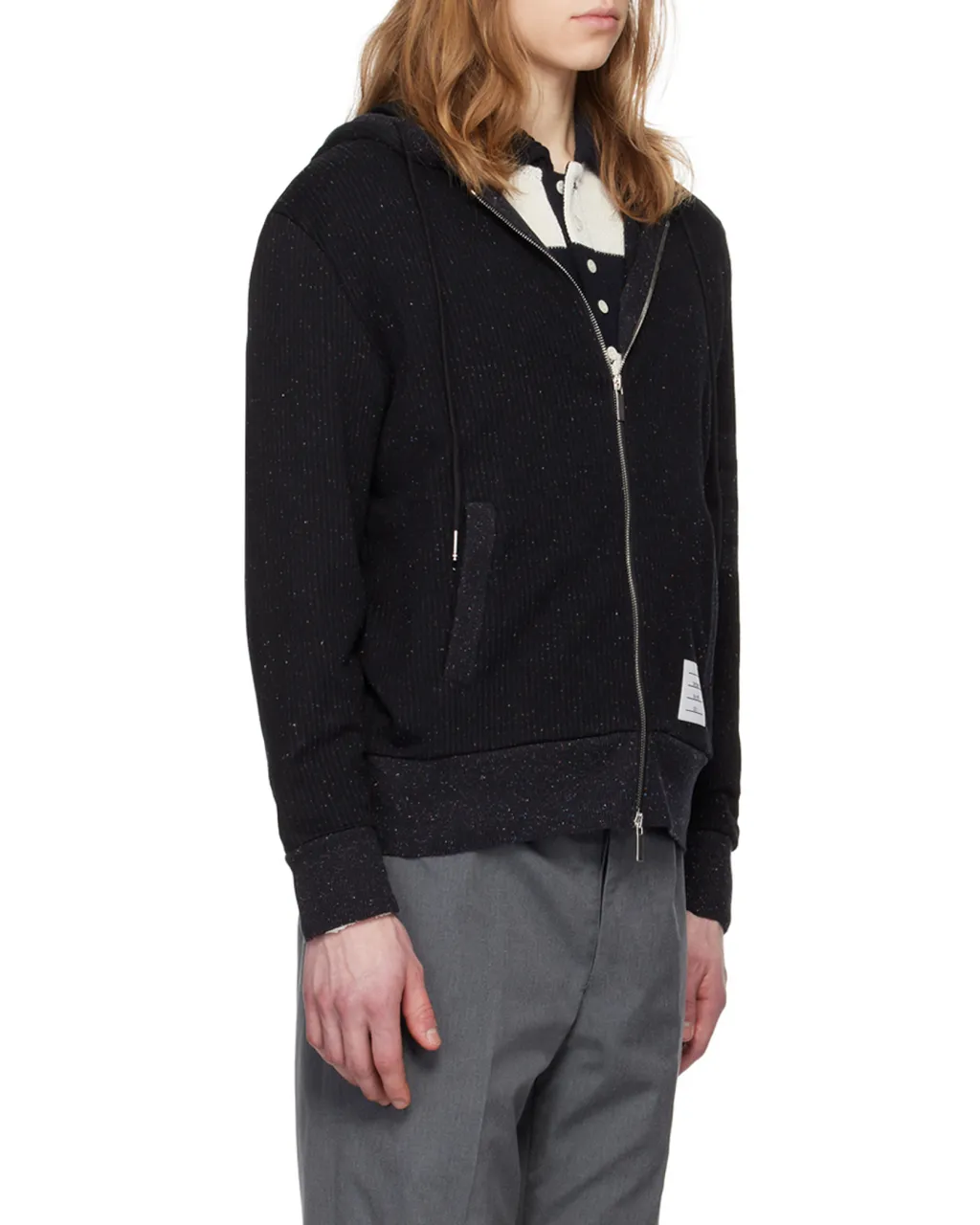 4-Bar Stripe Zip-Up Hoodie
