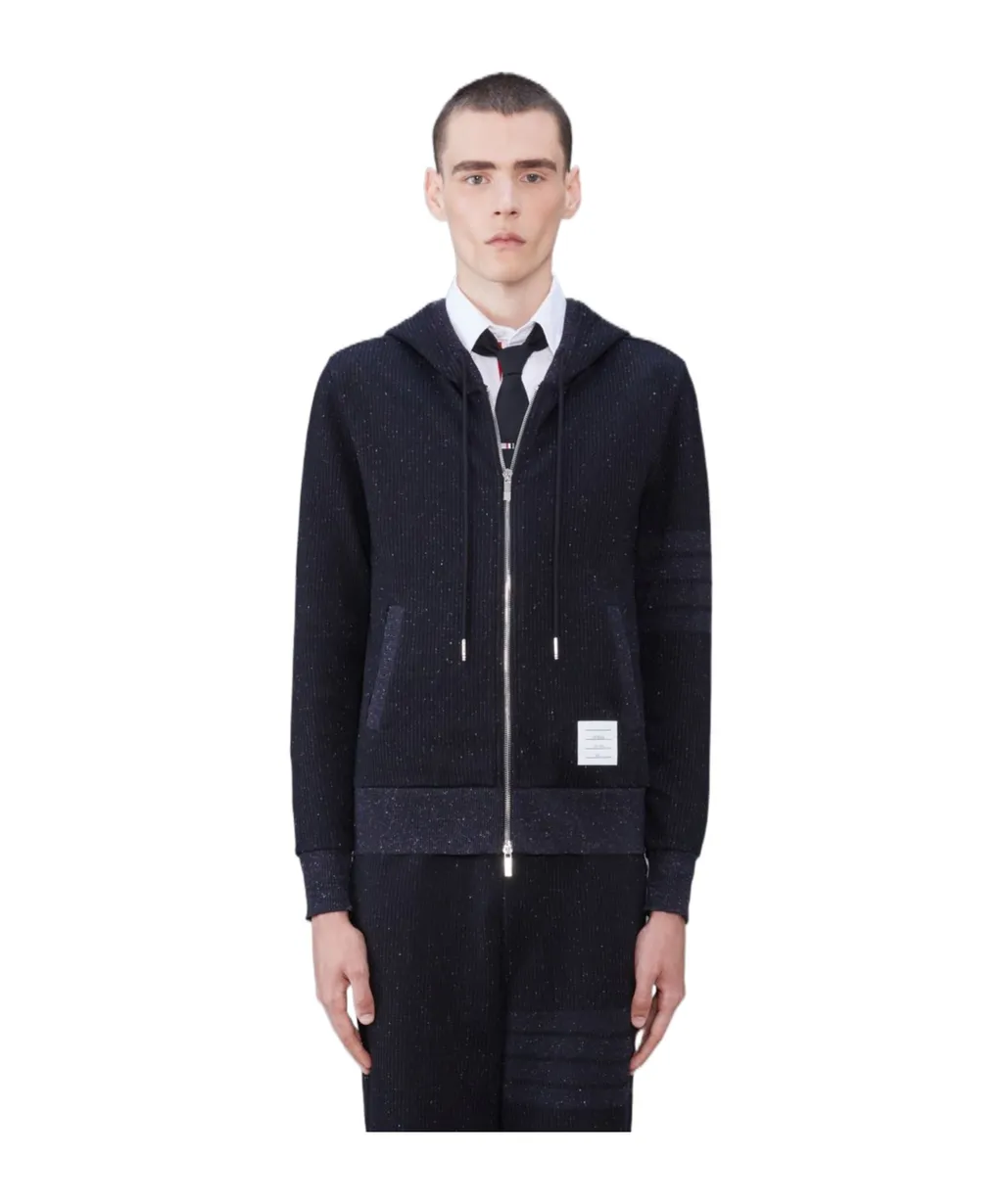 4-Bar Stripe Zip-Up Hoodie