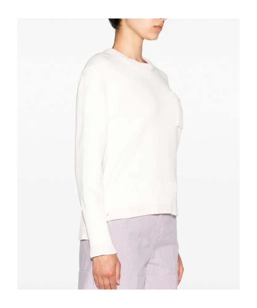 4-Bar Striped Crewneck Knitted Jumper