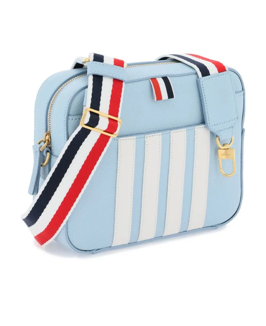 4-Bar Striped Zip-Up Crossbody Bag
