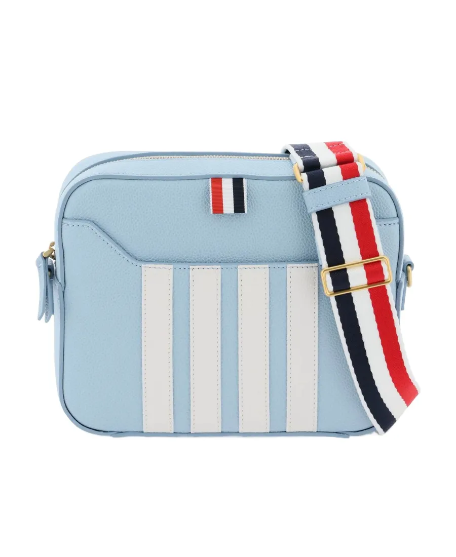 4-Bar Striped Zip-Up Crossbody Bag
