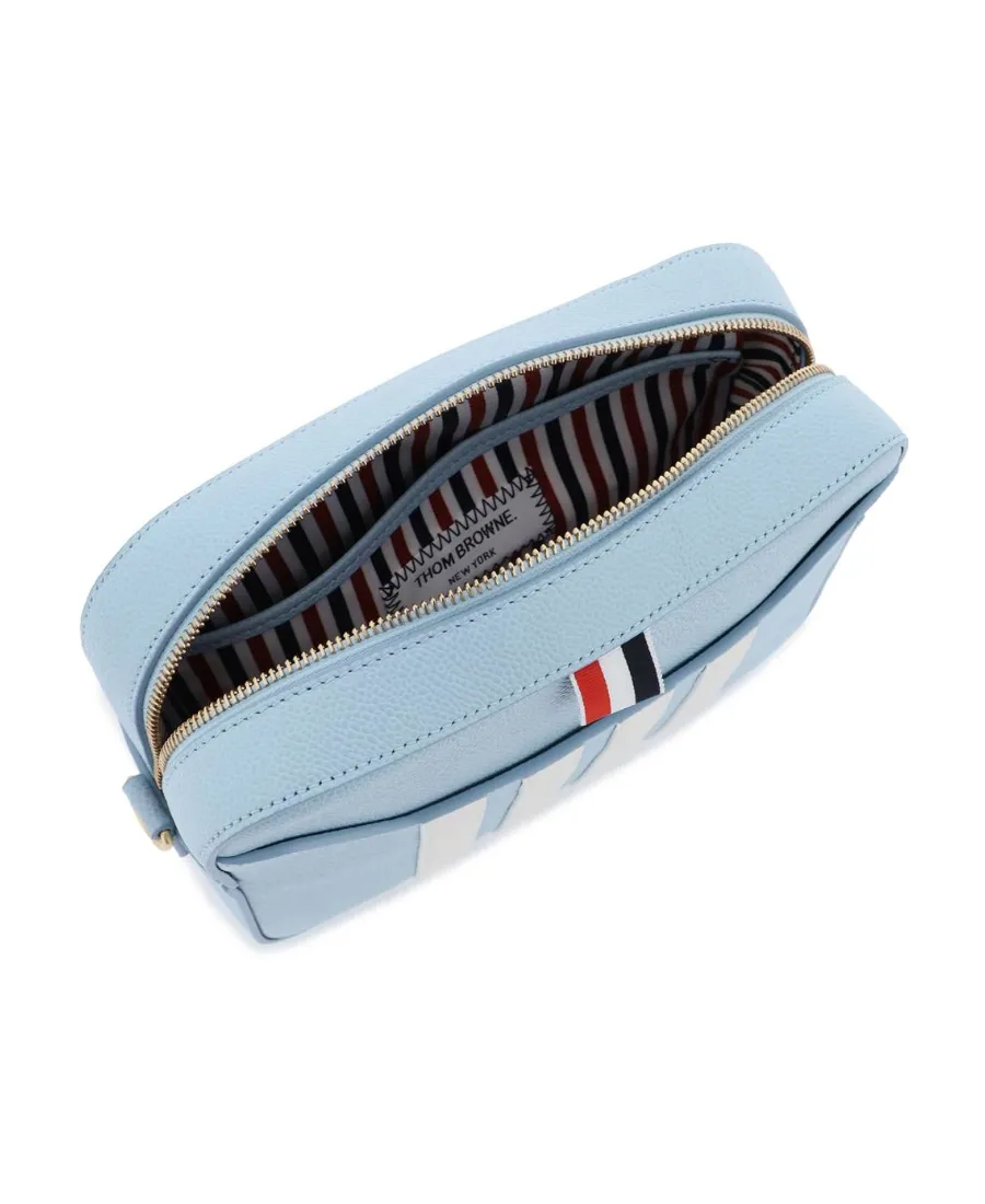 4-Bar Striped Zip-Up Crossbody Bag