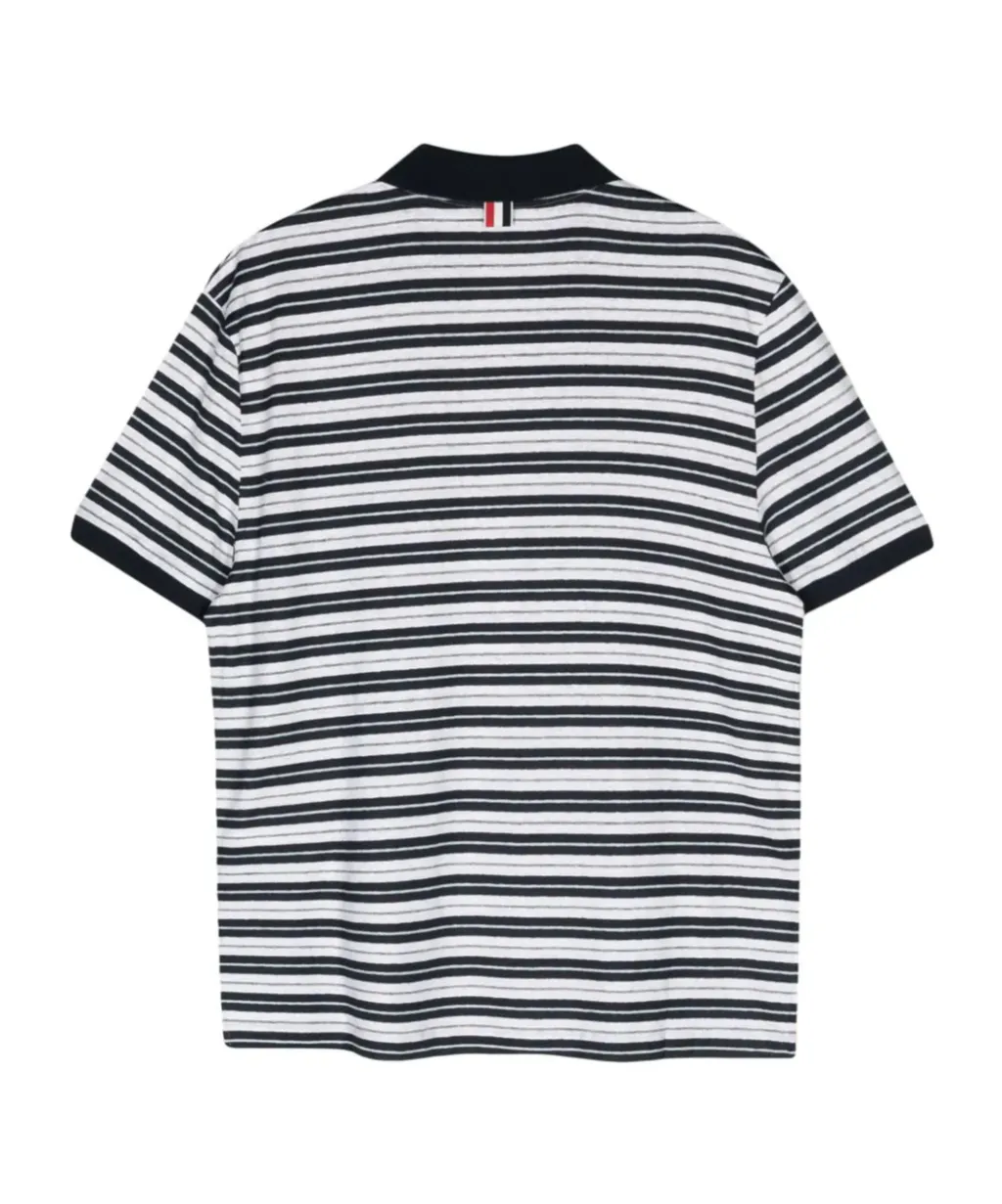 Striped Short-Sleeved Polo Shirt