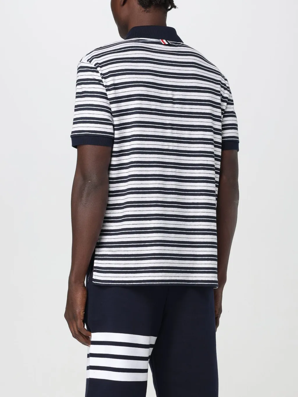 Striped Short-Sleeved Polo Shirt