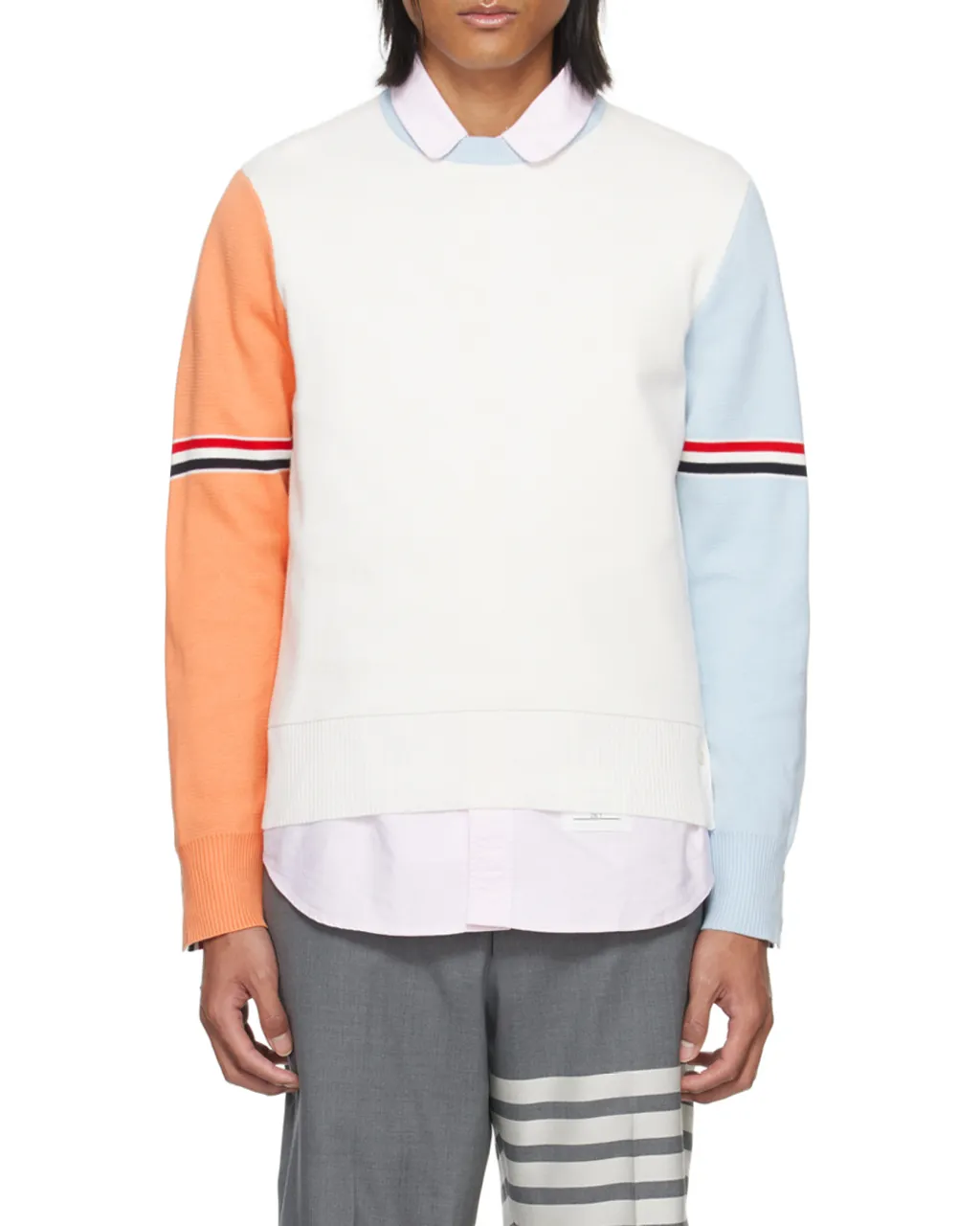 Color-Block Crewneck Sweater