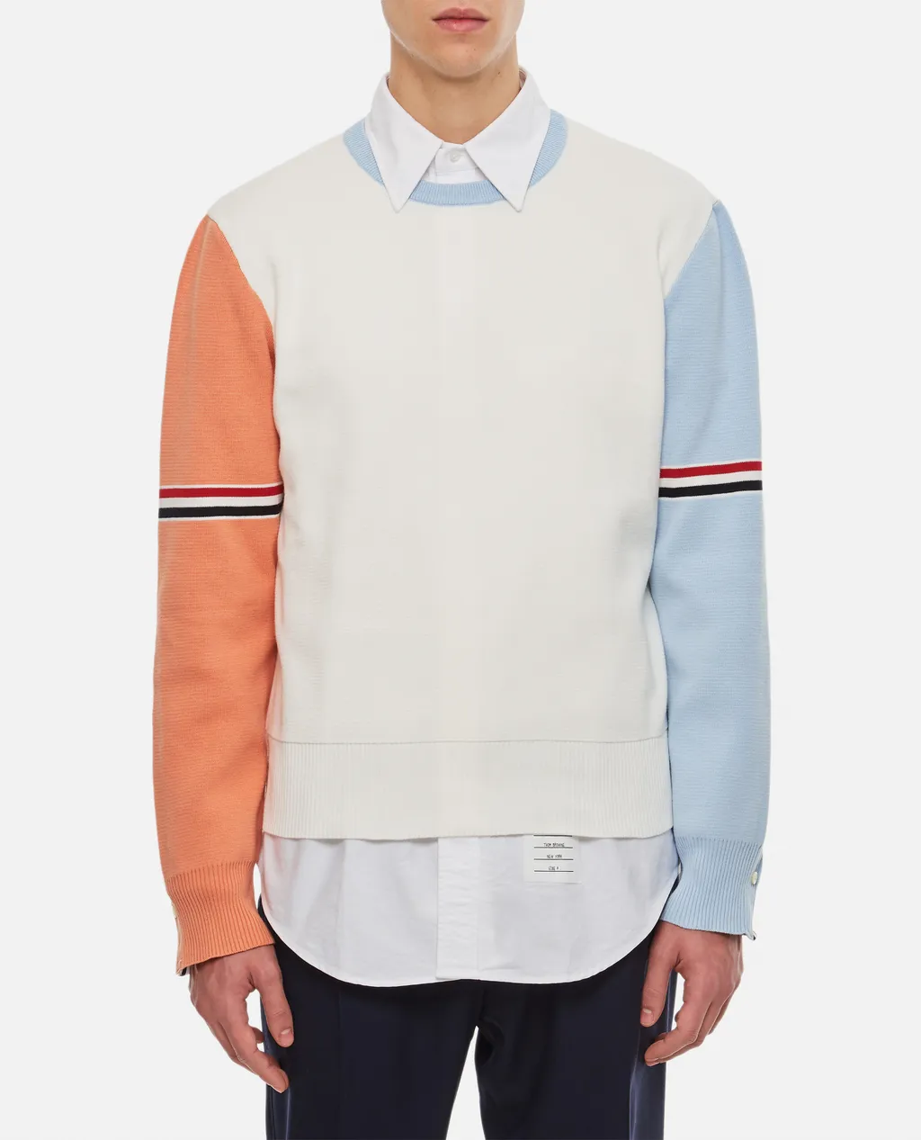 Color-Block Crewneck Sweater