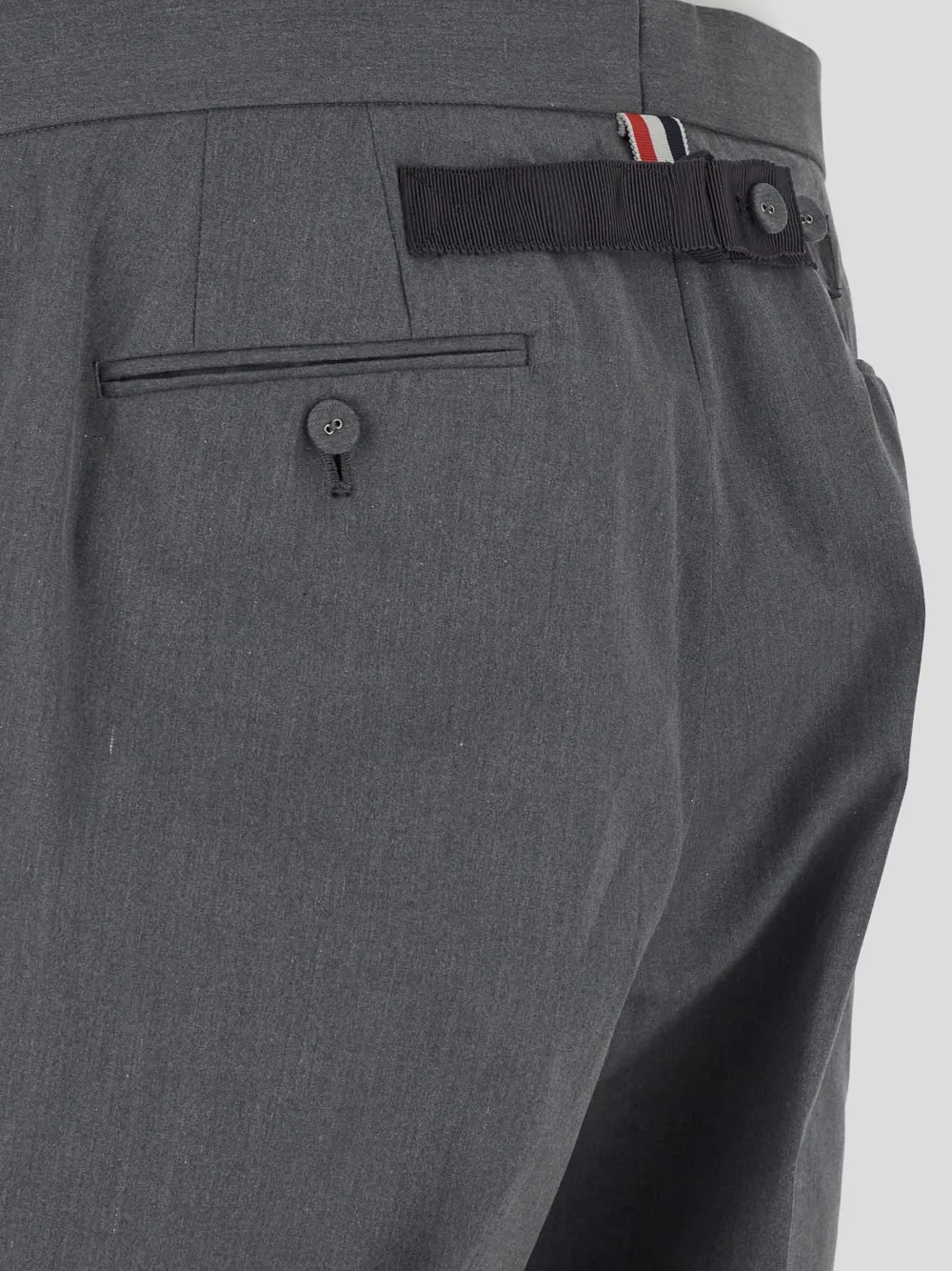 Straight Leg Turn-Up Hem Trousers