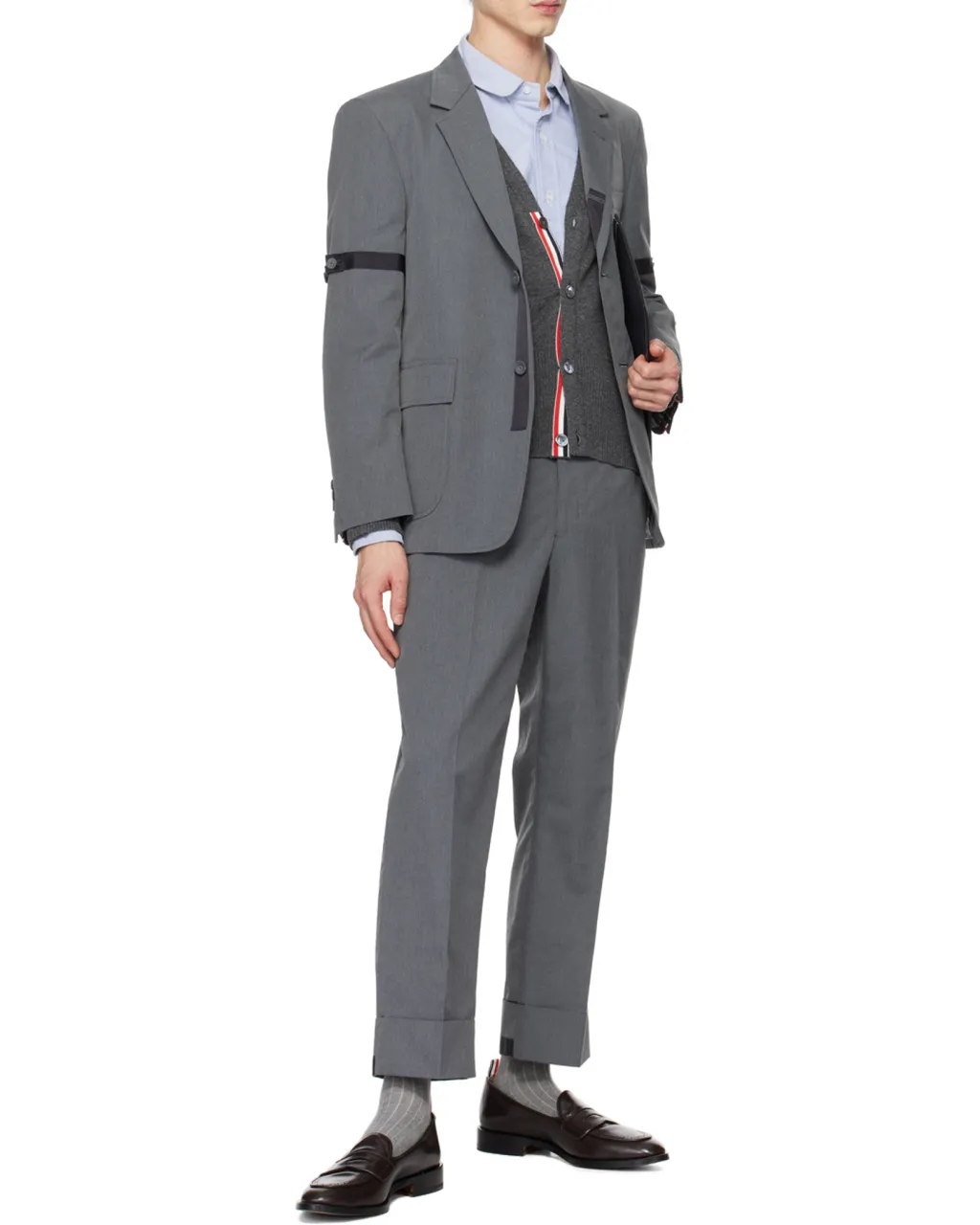Straight Leg Turn-Up Hem Trousers