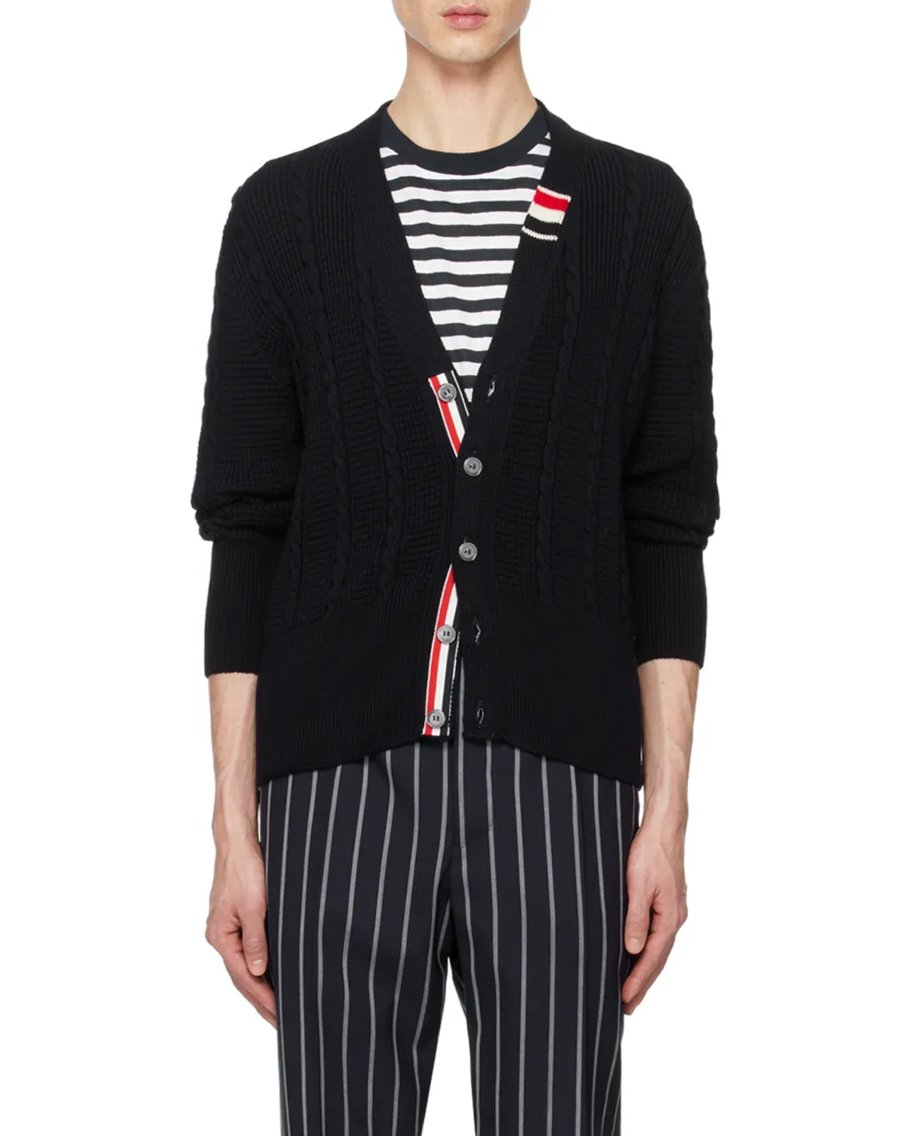 V-Neck Buttoned Knitted Cardigan
