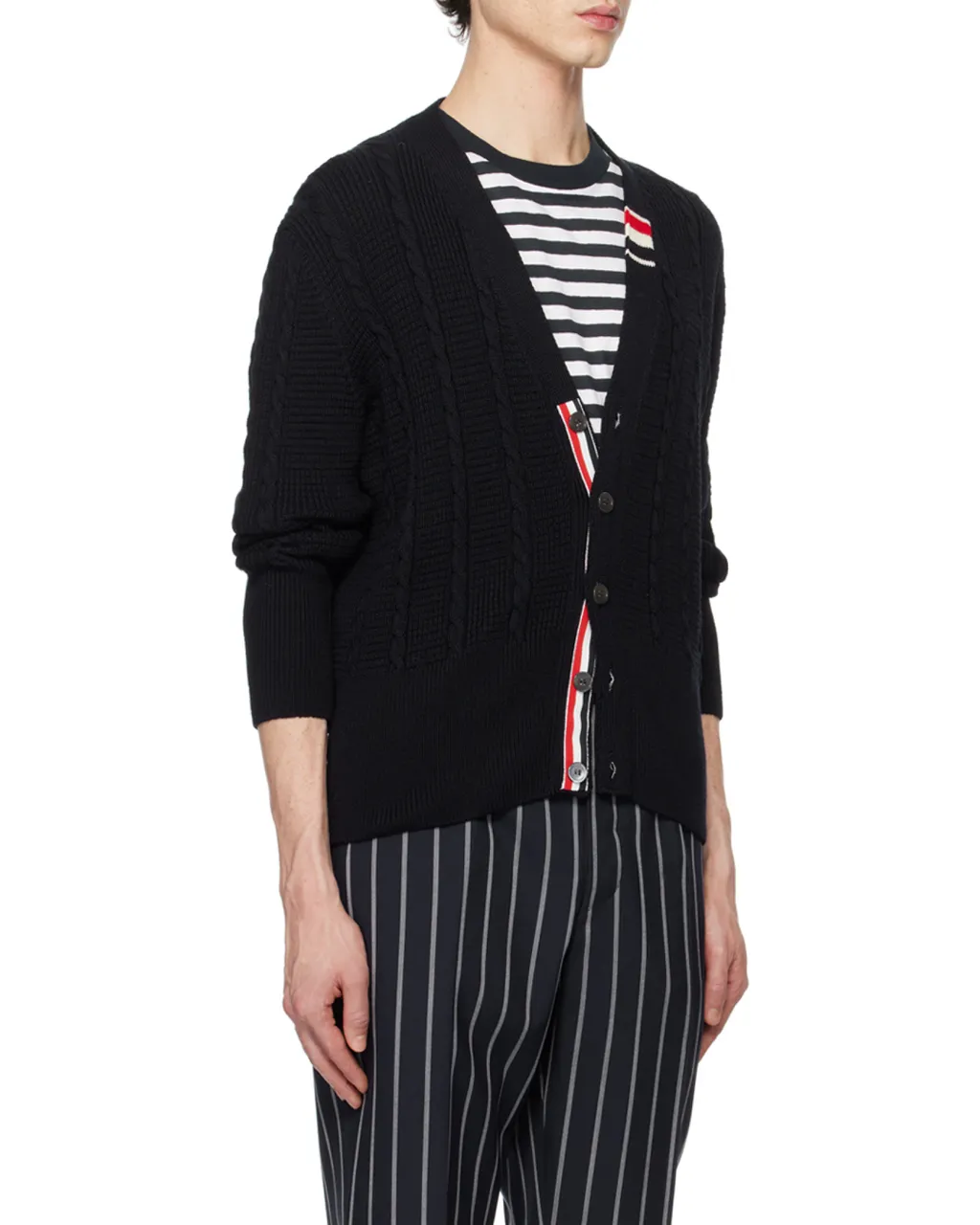 V-Neck Buttoned Knitted Cardigan