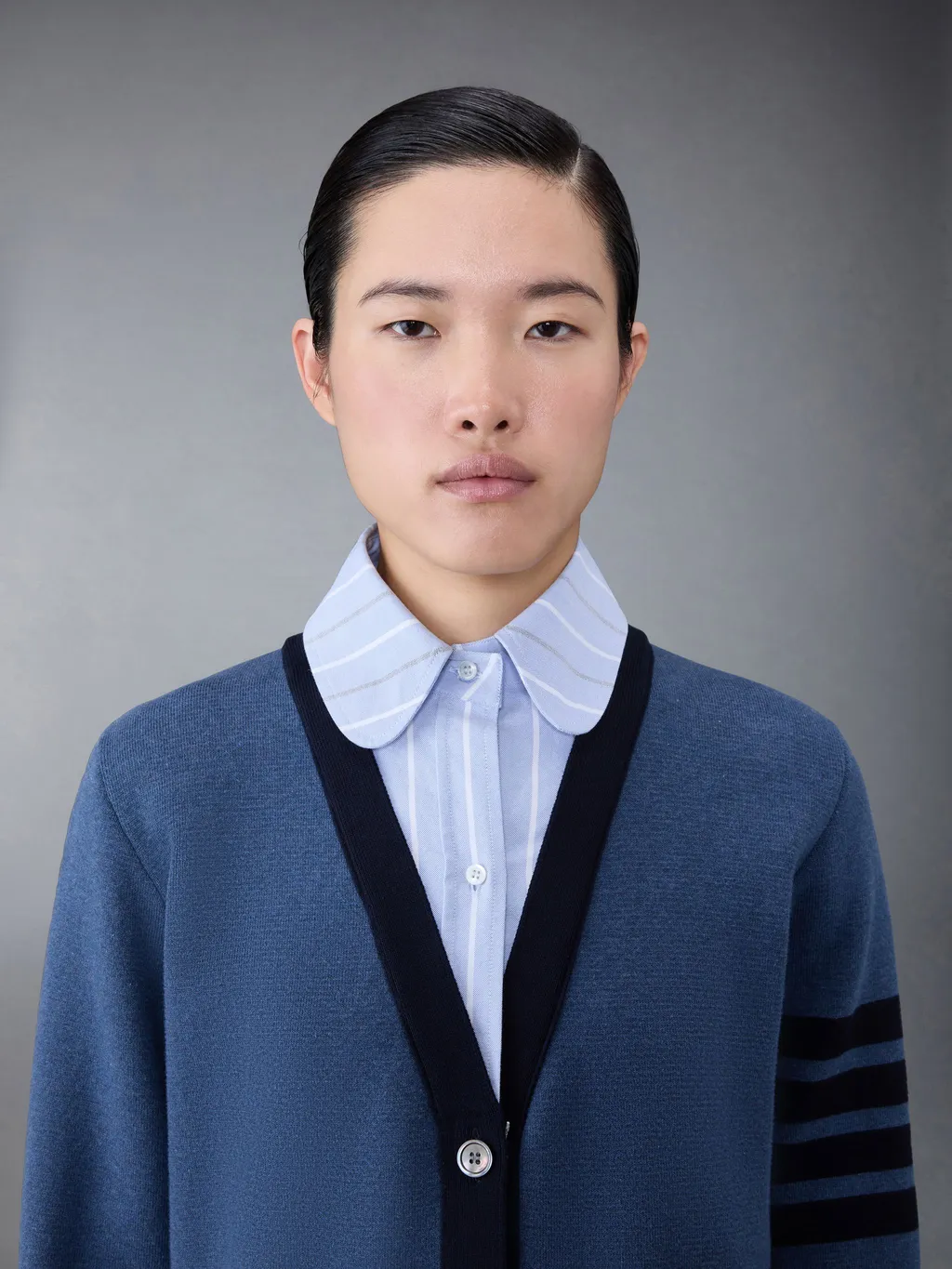Milano Oxford Layered Shirt Cardigan