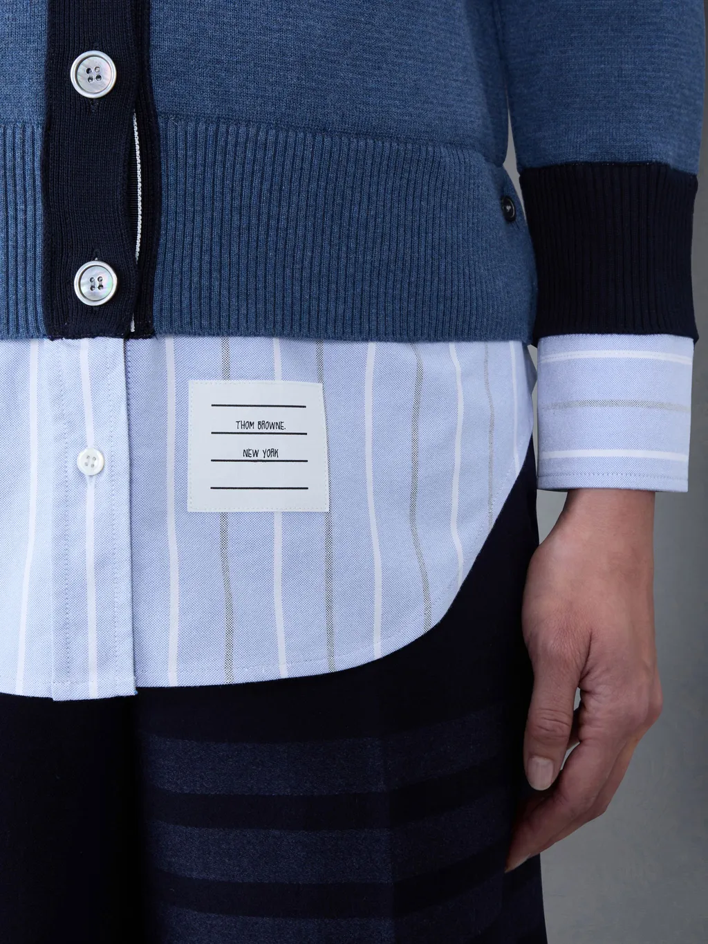Milano Oxford Layered Shirt Cardigan