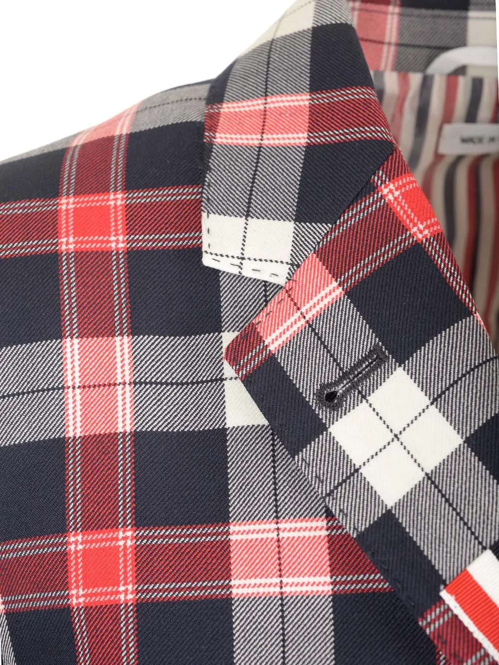 Tartan Buttoned Blazer