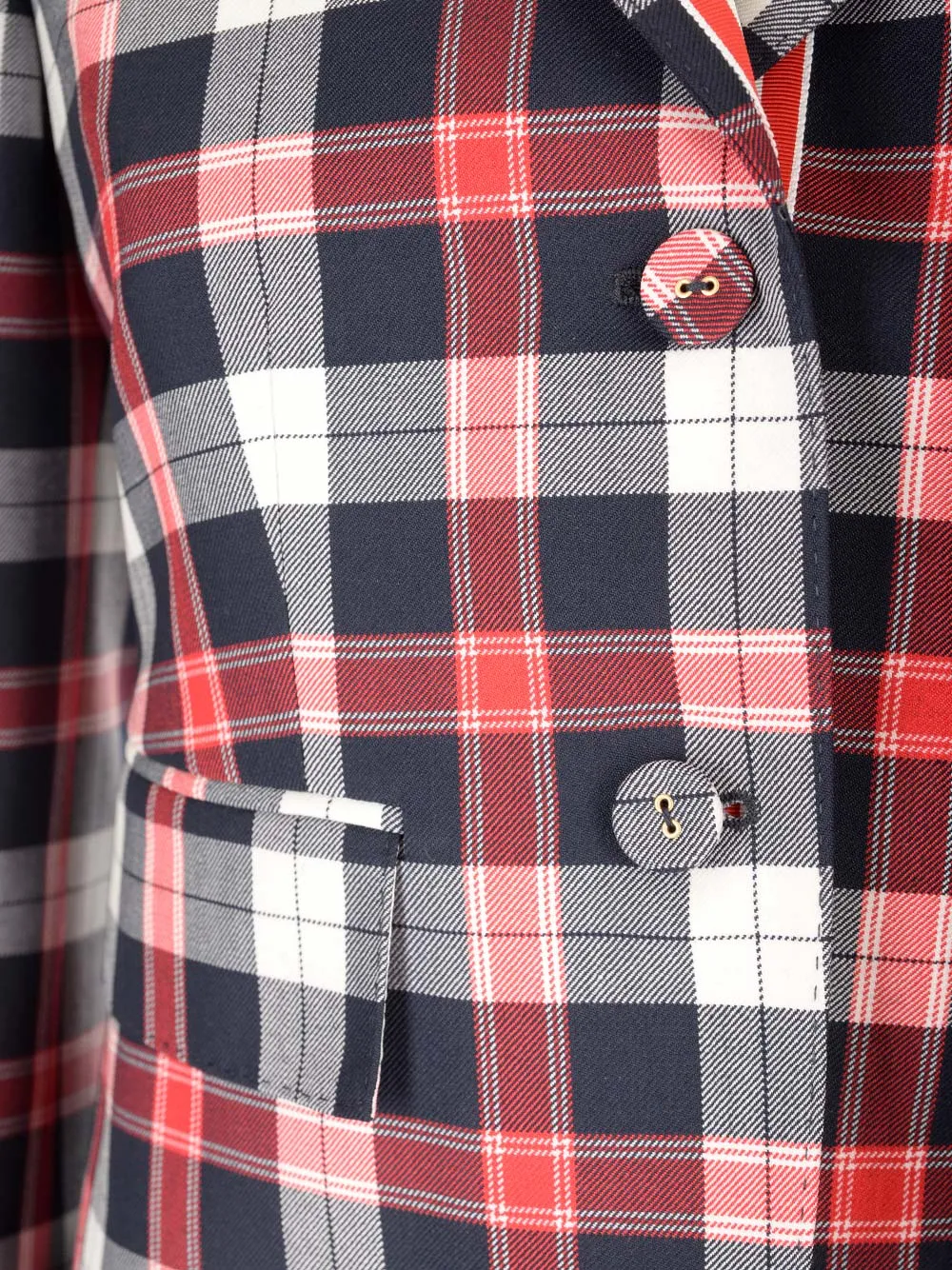 Tartan Buttoned Blazer