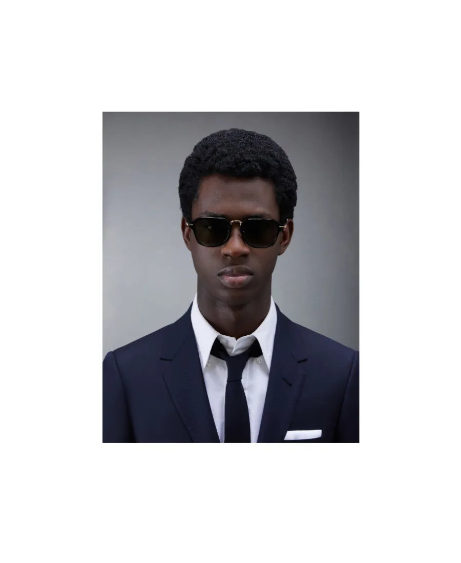 Geometric-Frame Tinted Sunglasses