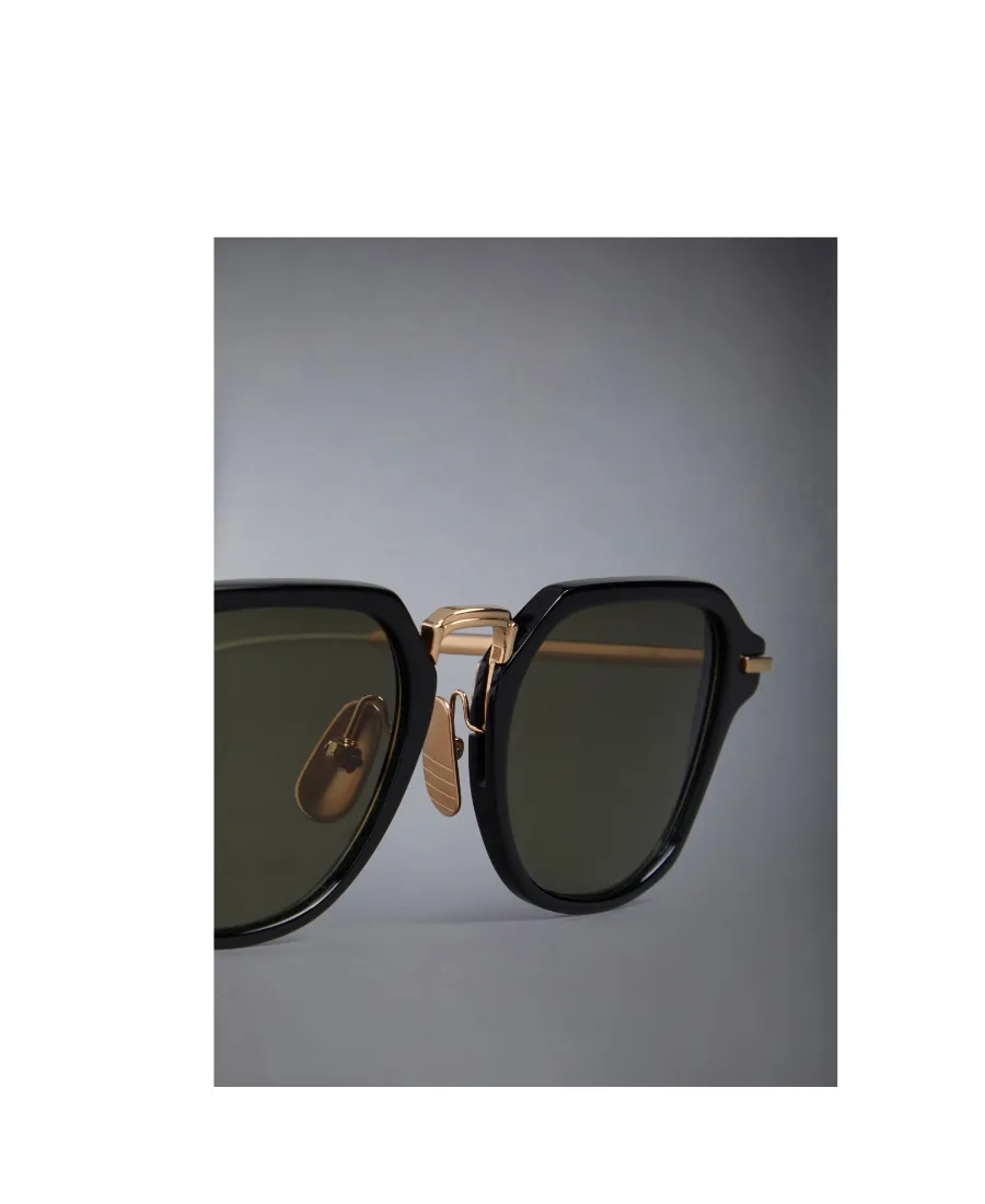 Geometric-Frame Tinted Sunglasses