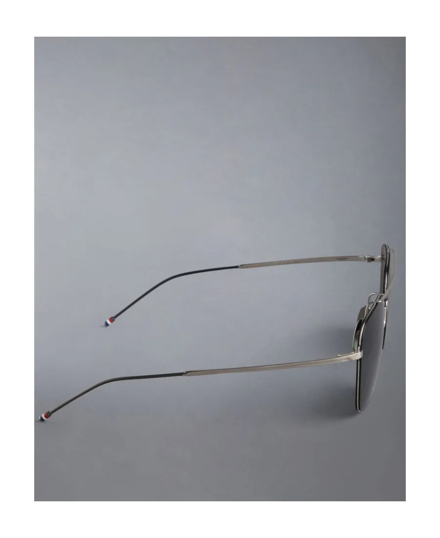 Raised-Bridge Square-Frame Sunglasses