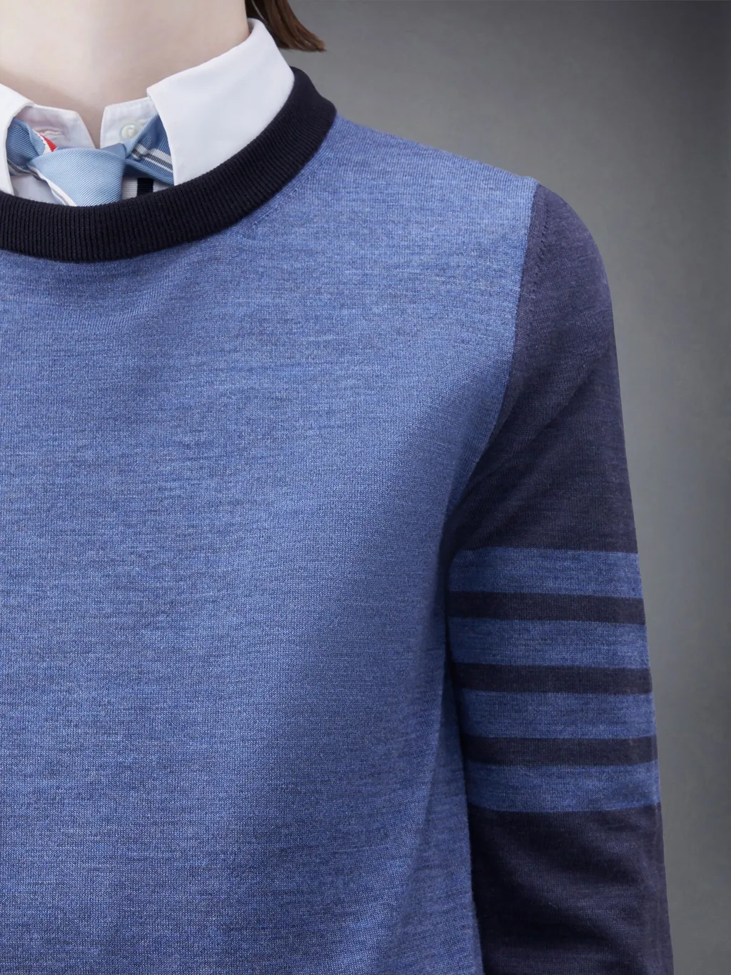 Crew Neck Fine-Knit Jumper