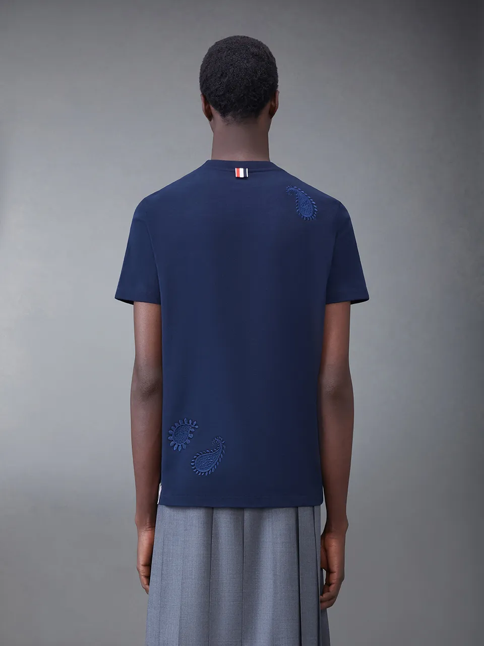 Paisley-Embroidery T-Shirt