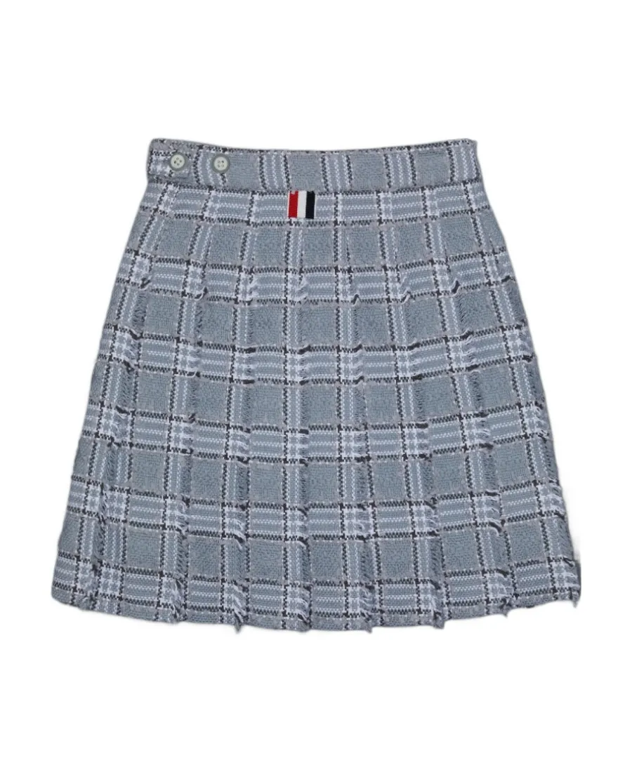 Pleated Tweed Skirt