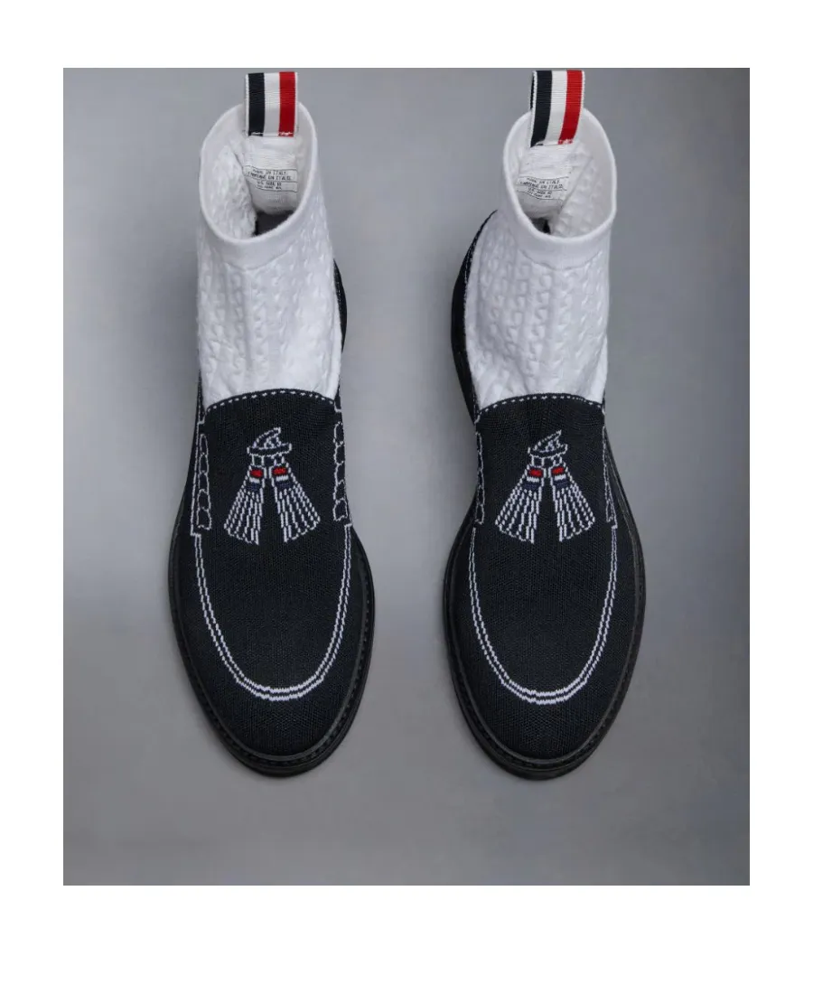 Tassel Loafer Sock Boots
