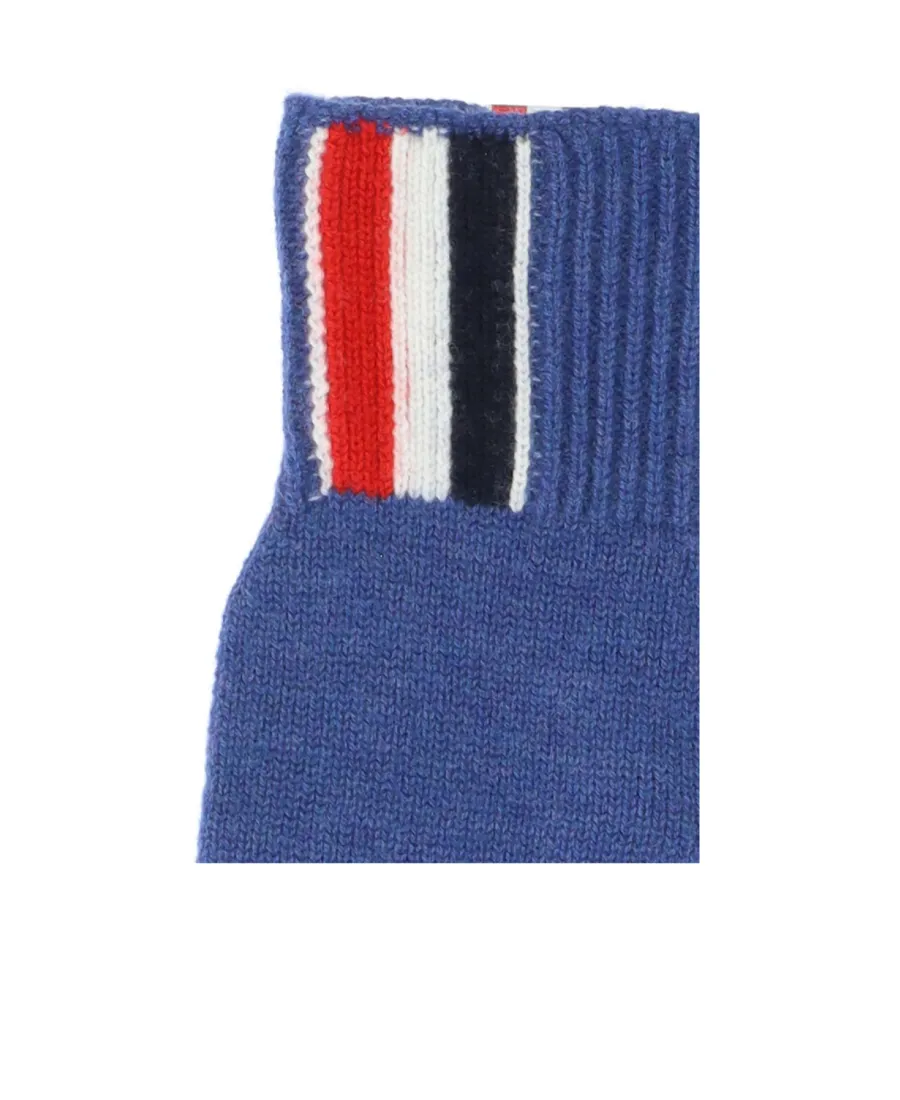 Rwb Intarsia Knitted Striped Gloves