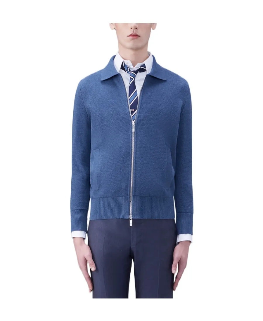 Front Zip-Fastening Knit Jacket