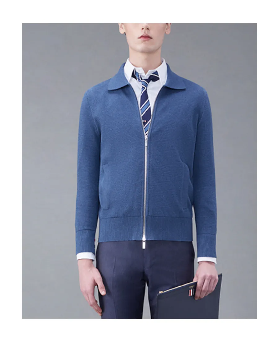 Front Zip-Fastening Knit Jacket