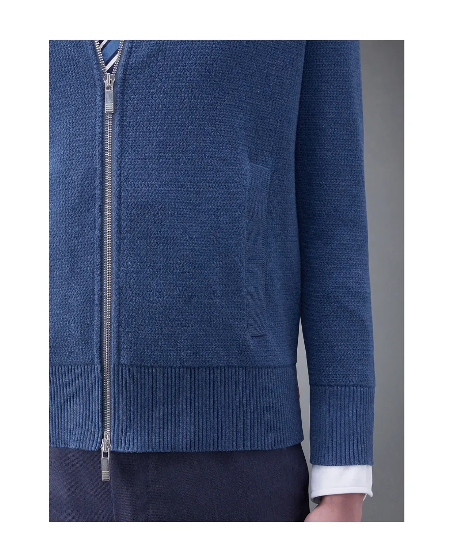 Front Zip-Fastening Knit Jacket