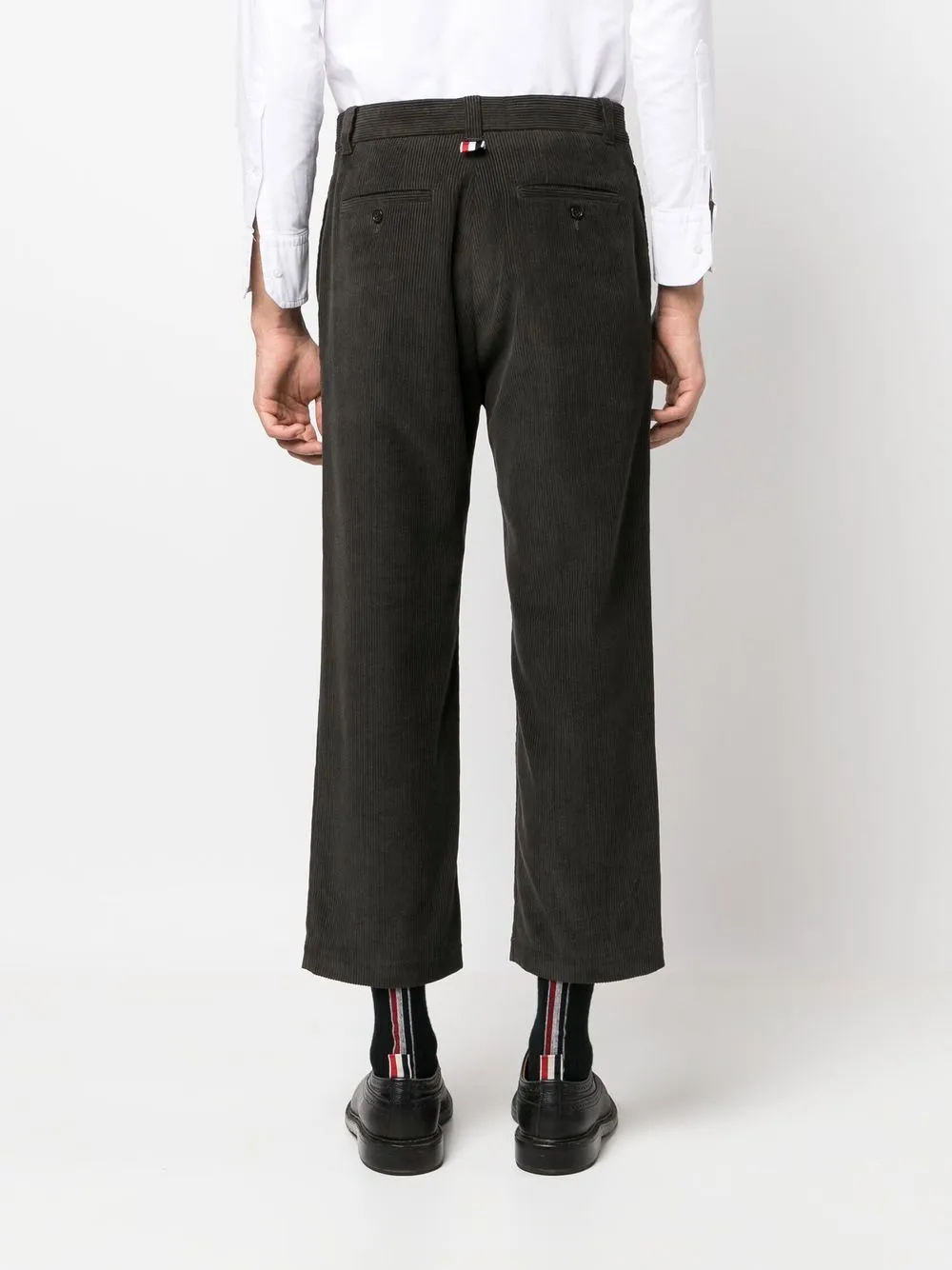 4-Bar Tab Corduroy Cropped Trousers