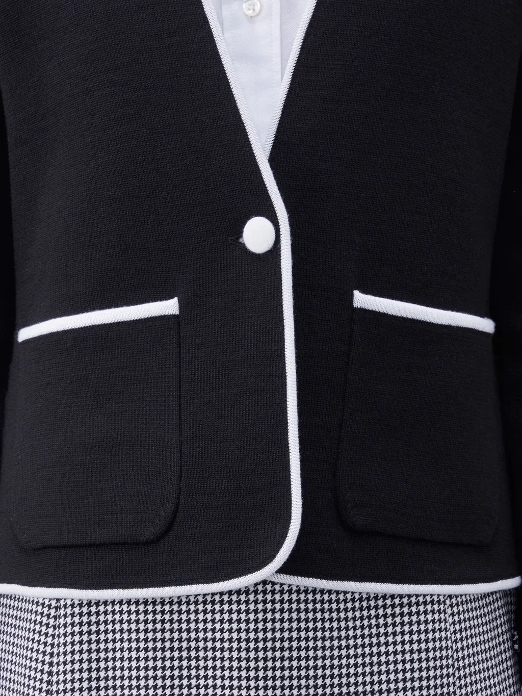 Single Breasted Collarless Jacket